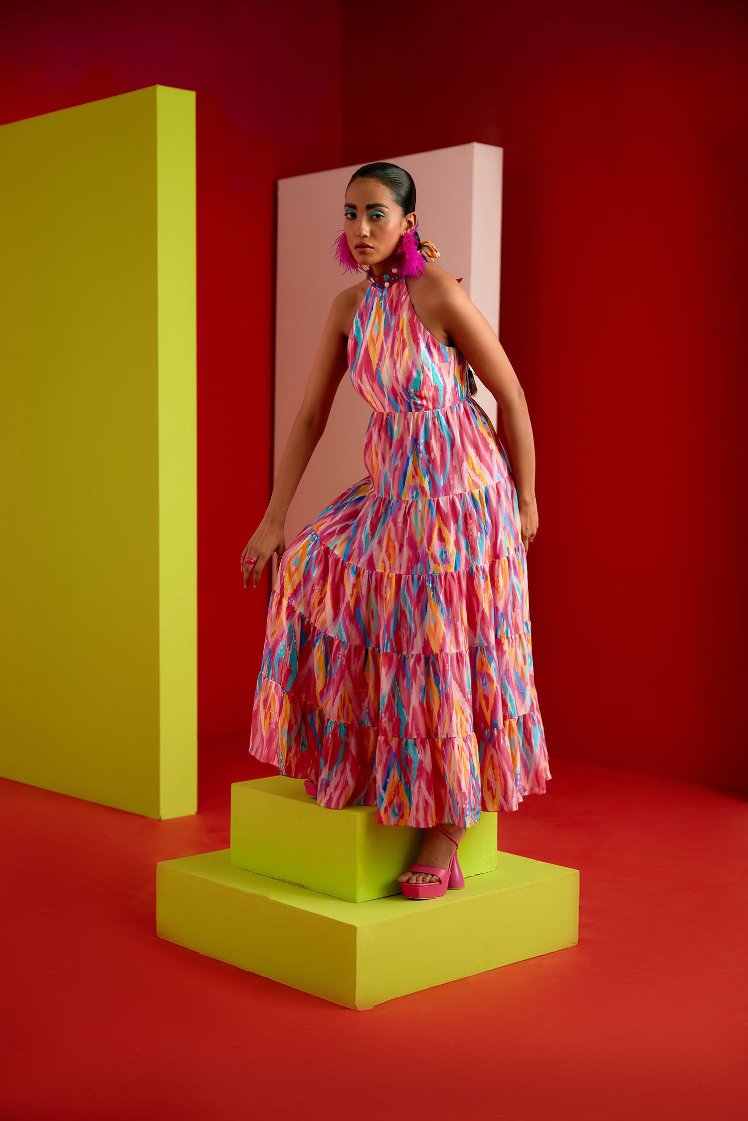 Sprightly Printed Maxi Dress