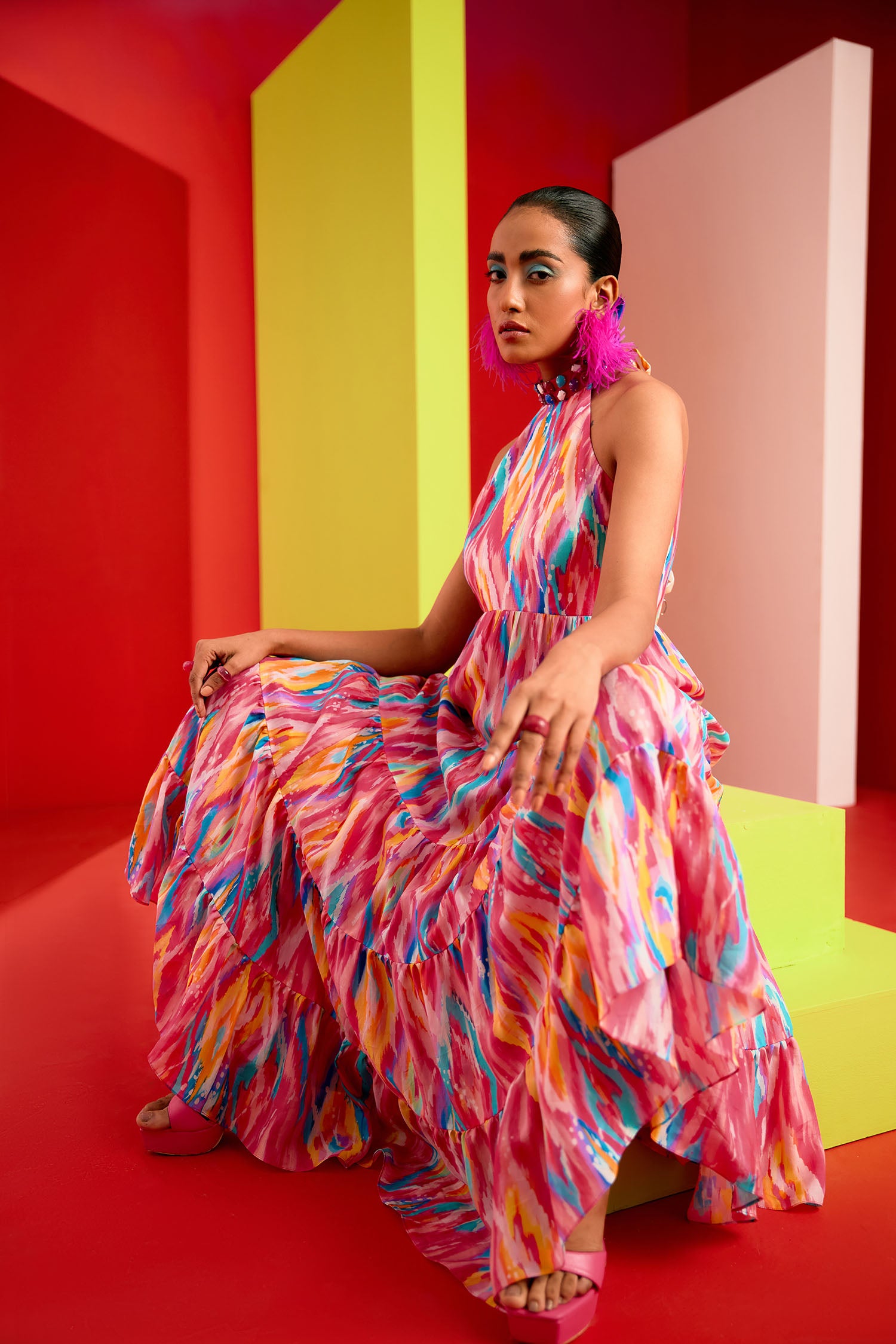 Sprightly Printed Maxi Dress