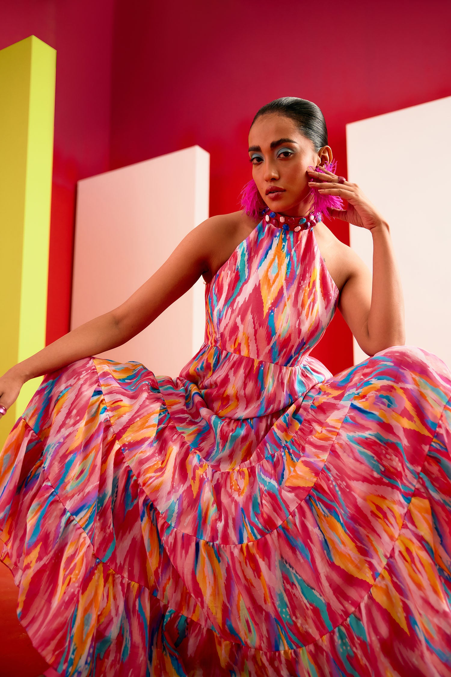 Sprightly Printed Maxi Dress