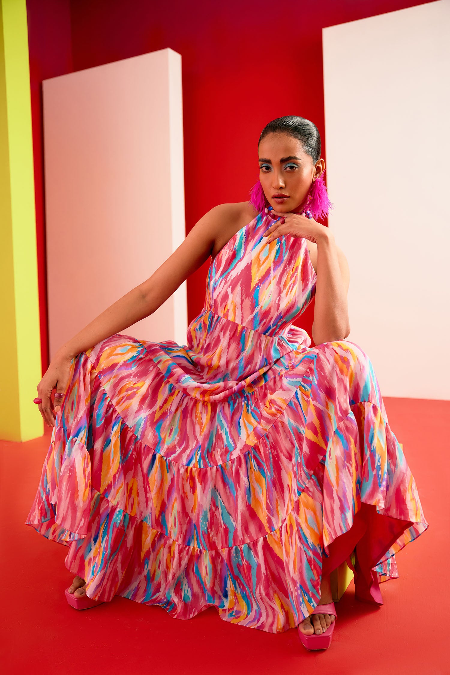 Sprightly Printed Maxi Dress