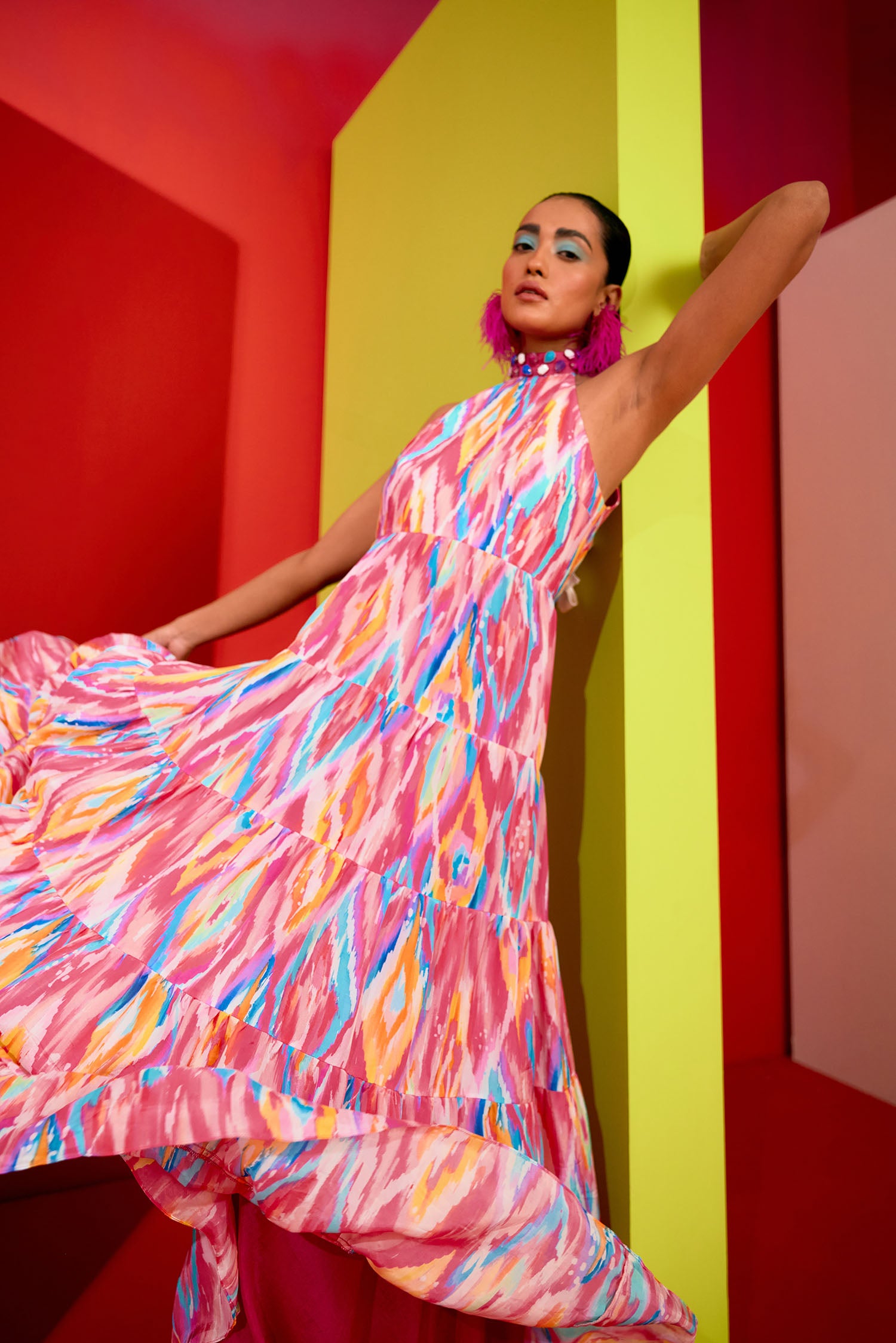 Sprightly Printed Maxi Dress