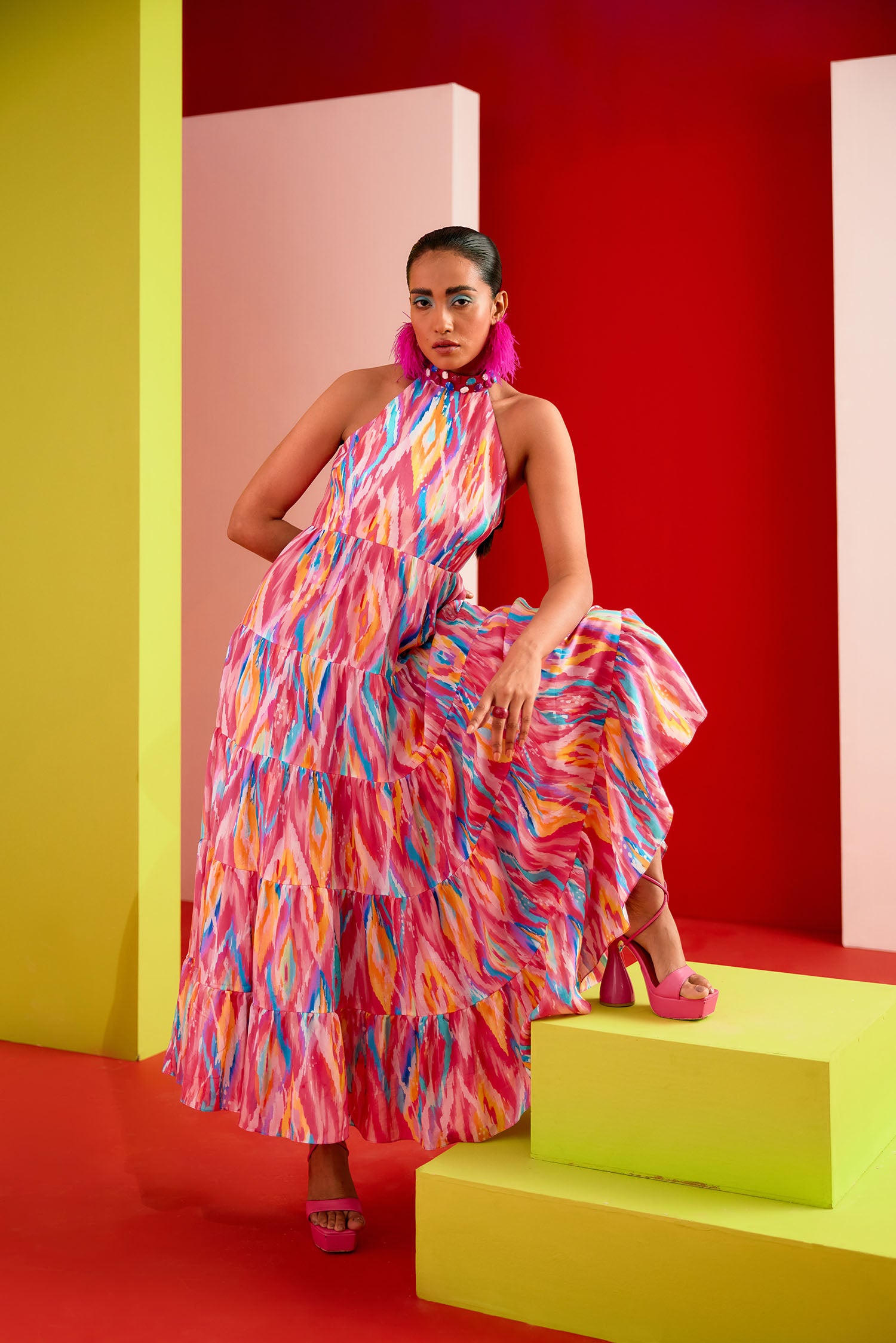 Sprightly Printed Maxi Dress