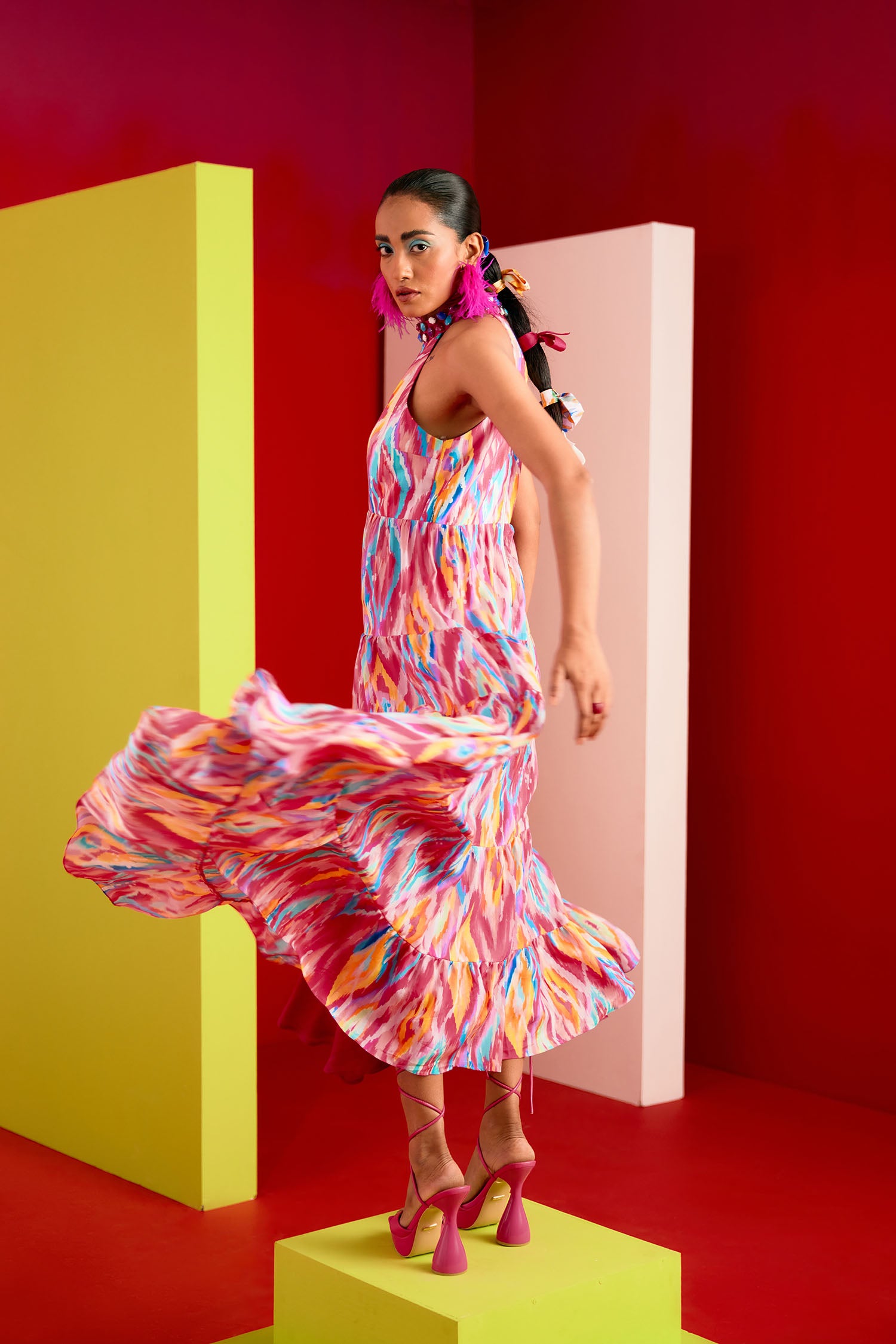 Sprightly Printed Maxi Dress