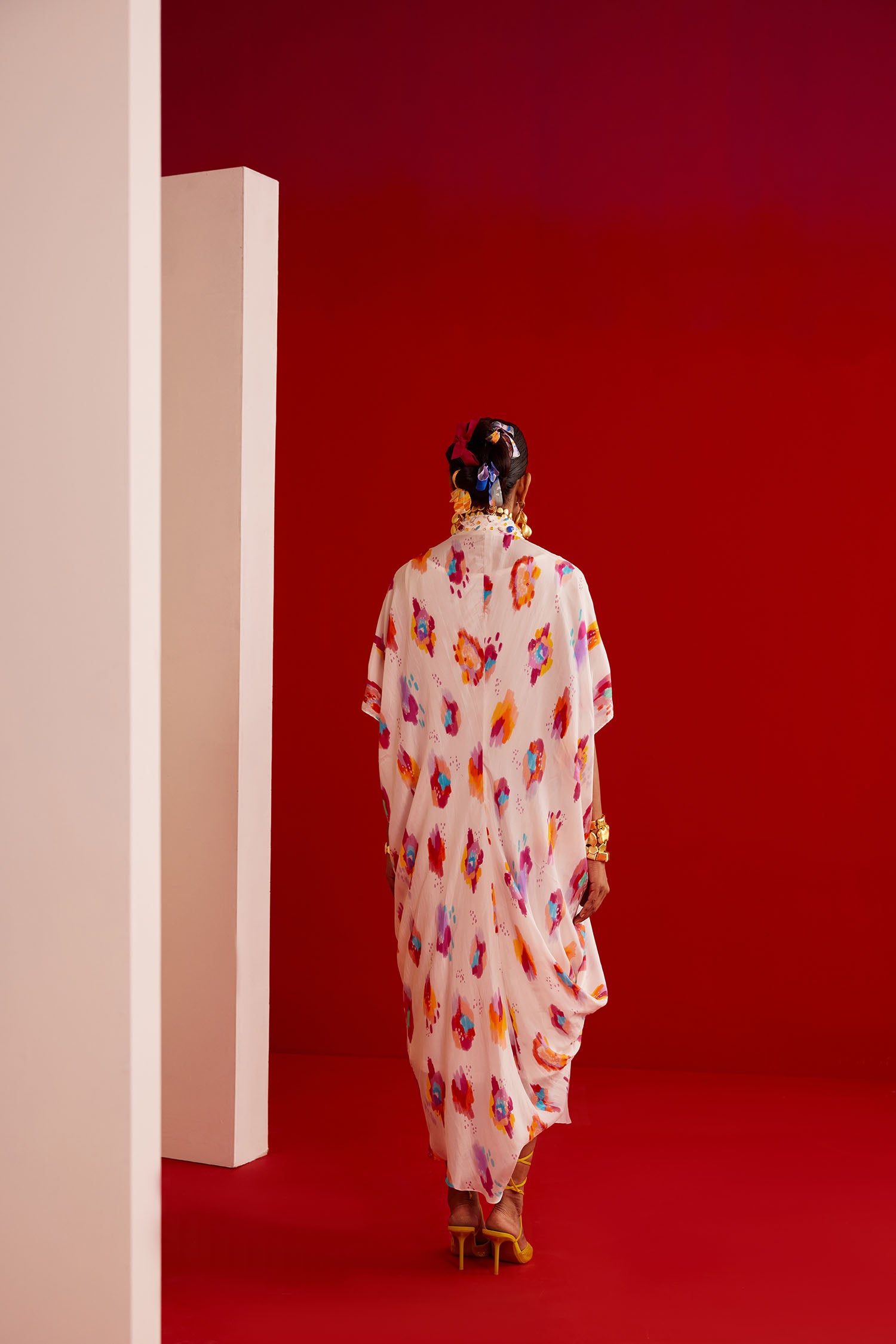 Lia - Printed & Fringed Kaftan