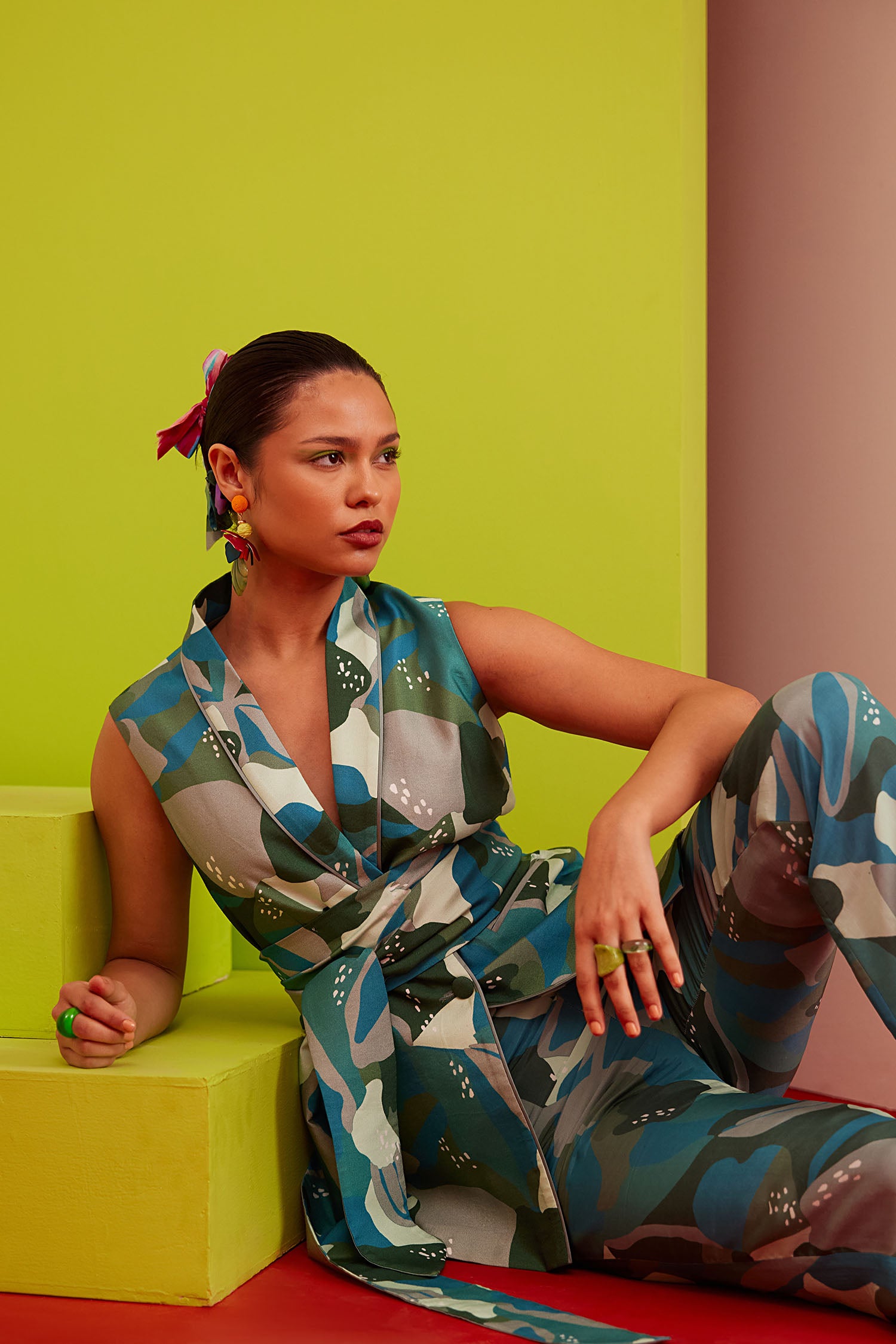 Dan-Dan Printed Pant Suit