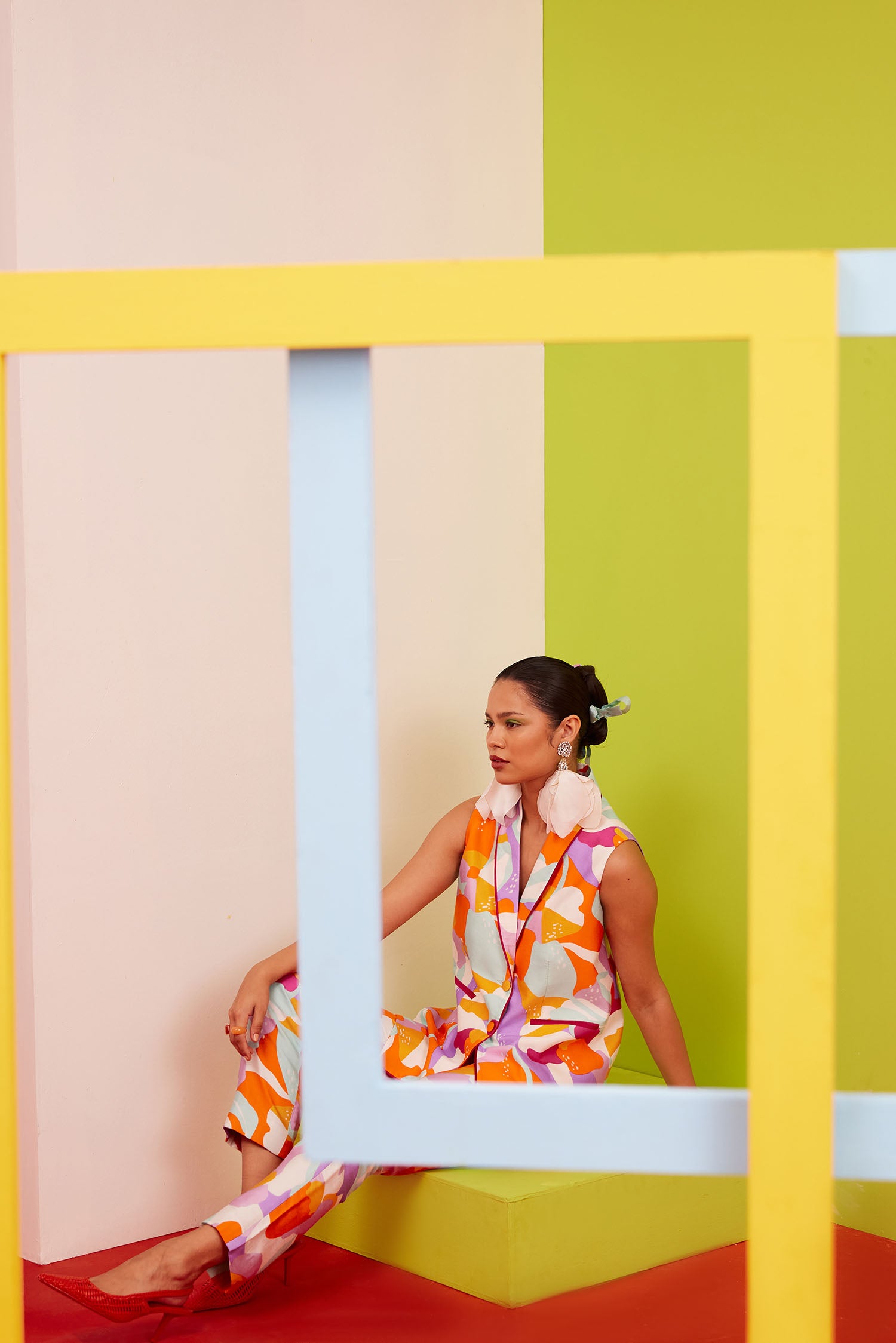 Dan-Dan Printed Pant Suit