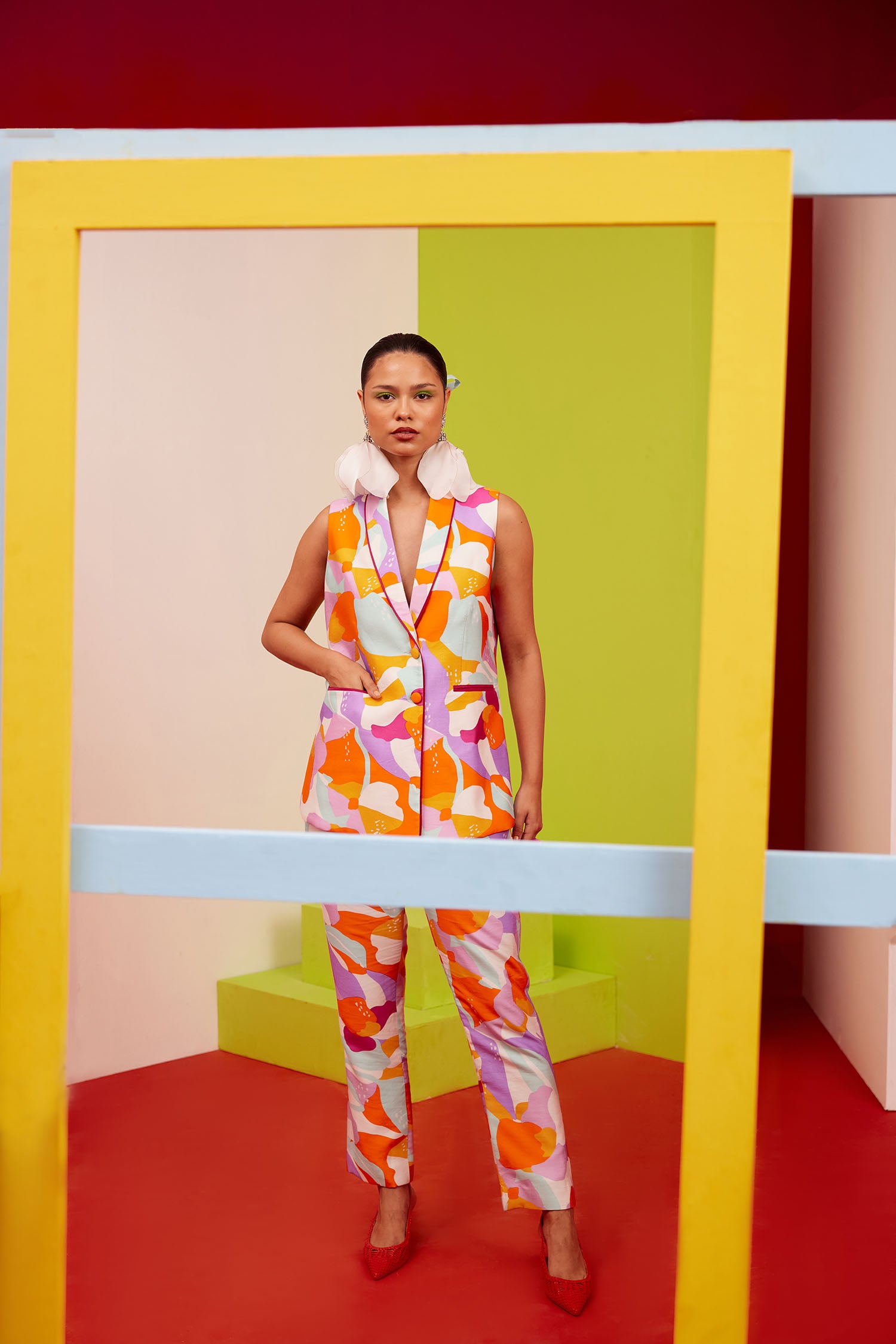 Dan-Dan Printed Pant Suit