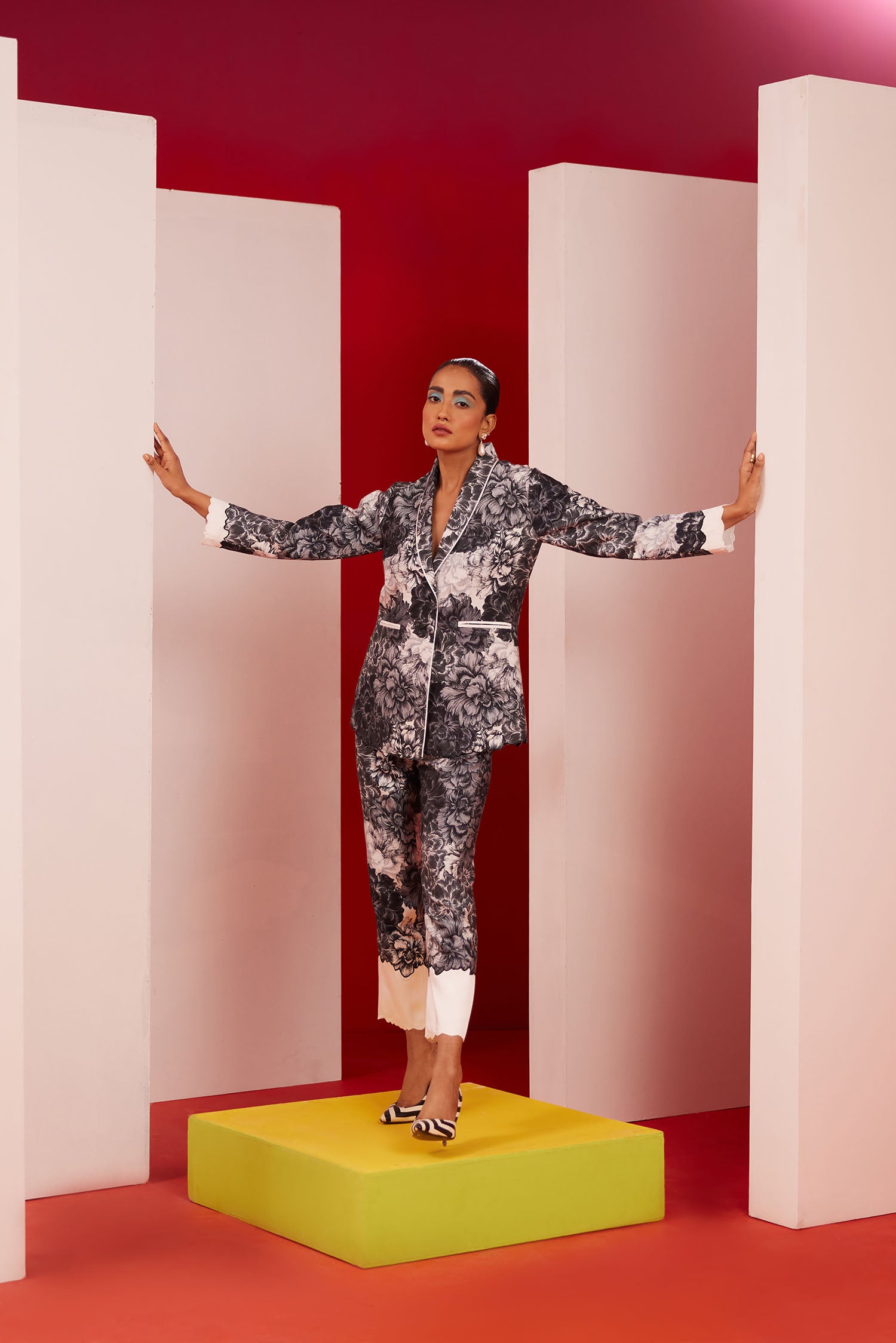 Kim Printed Blazer Set