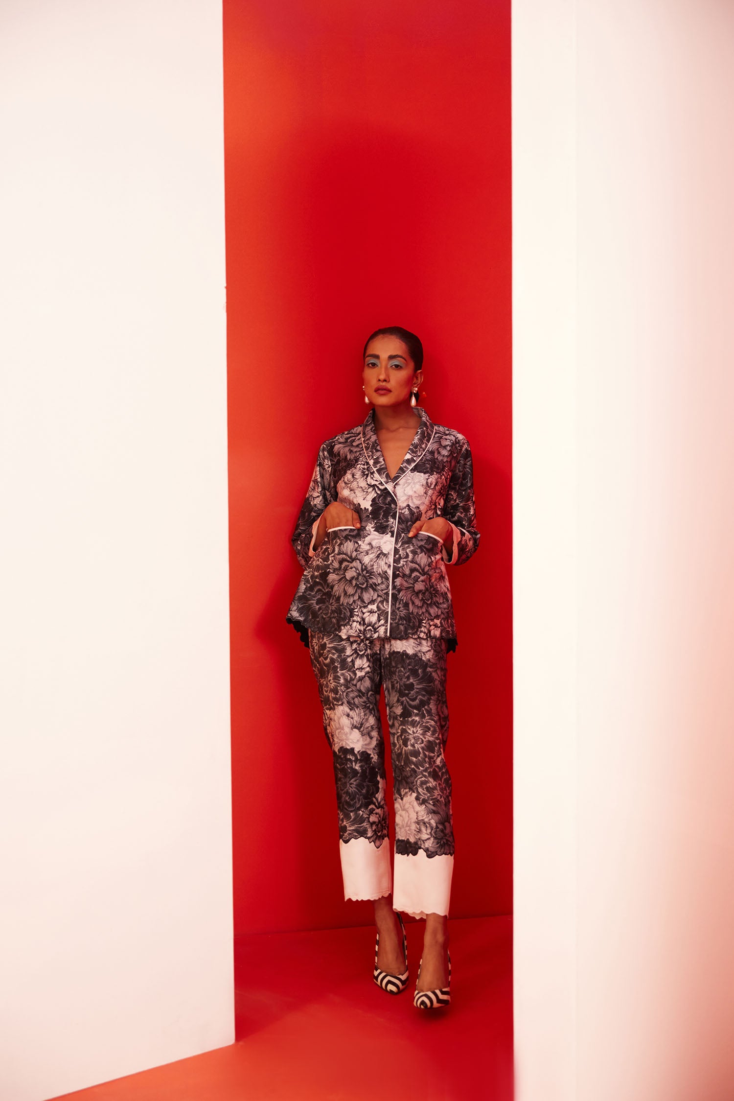 Kim Printed Blazer Set