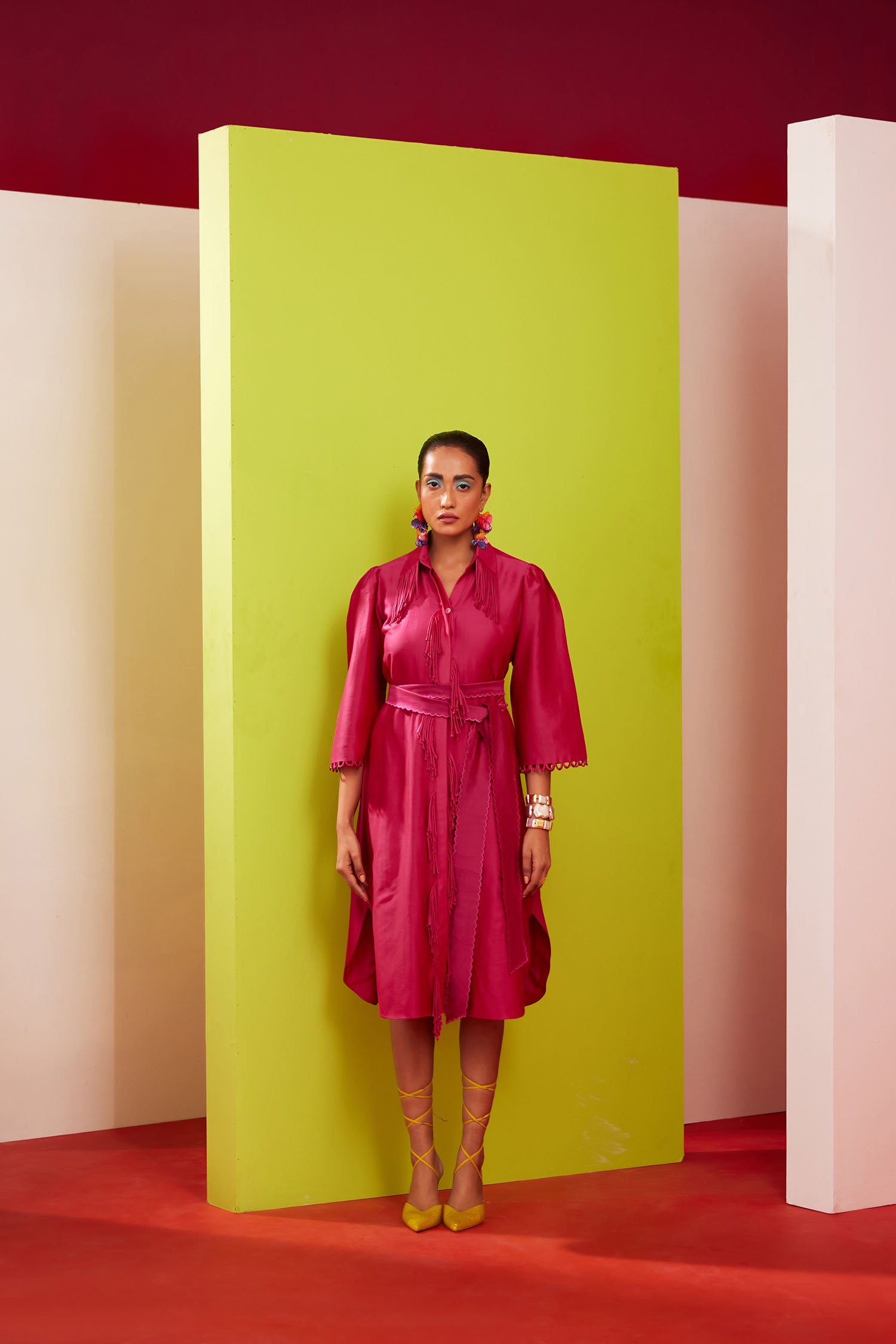 Terry - Handcrafted Fringed Shirt Dress
