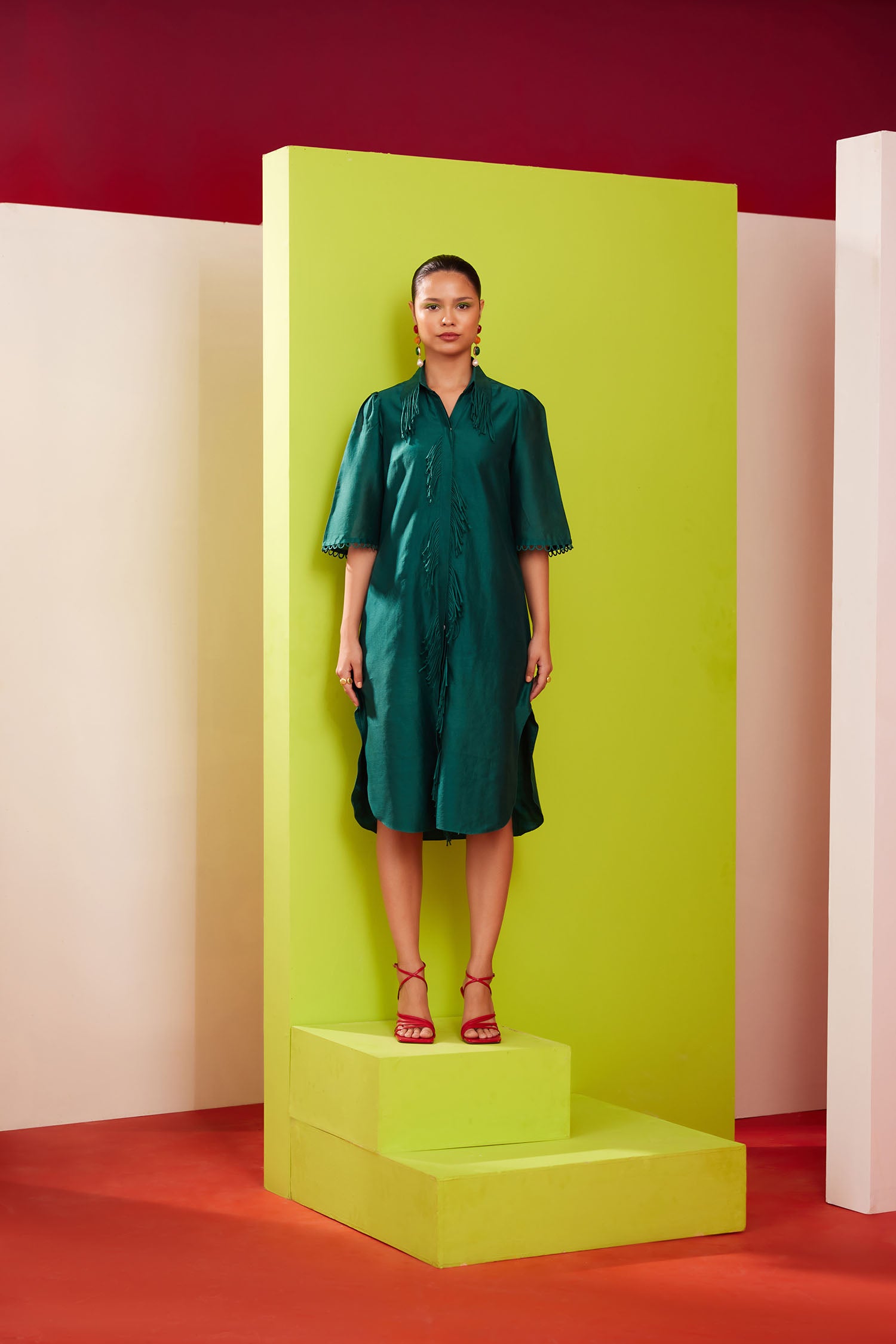 Terry - Handcrafted Fringed Dress