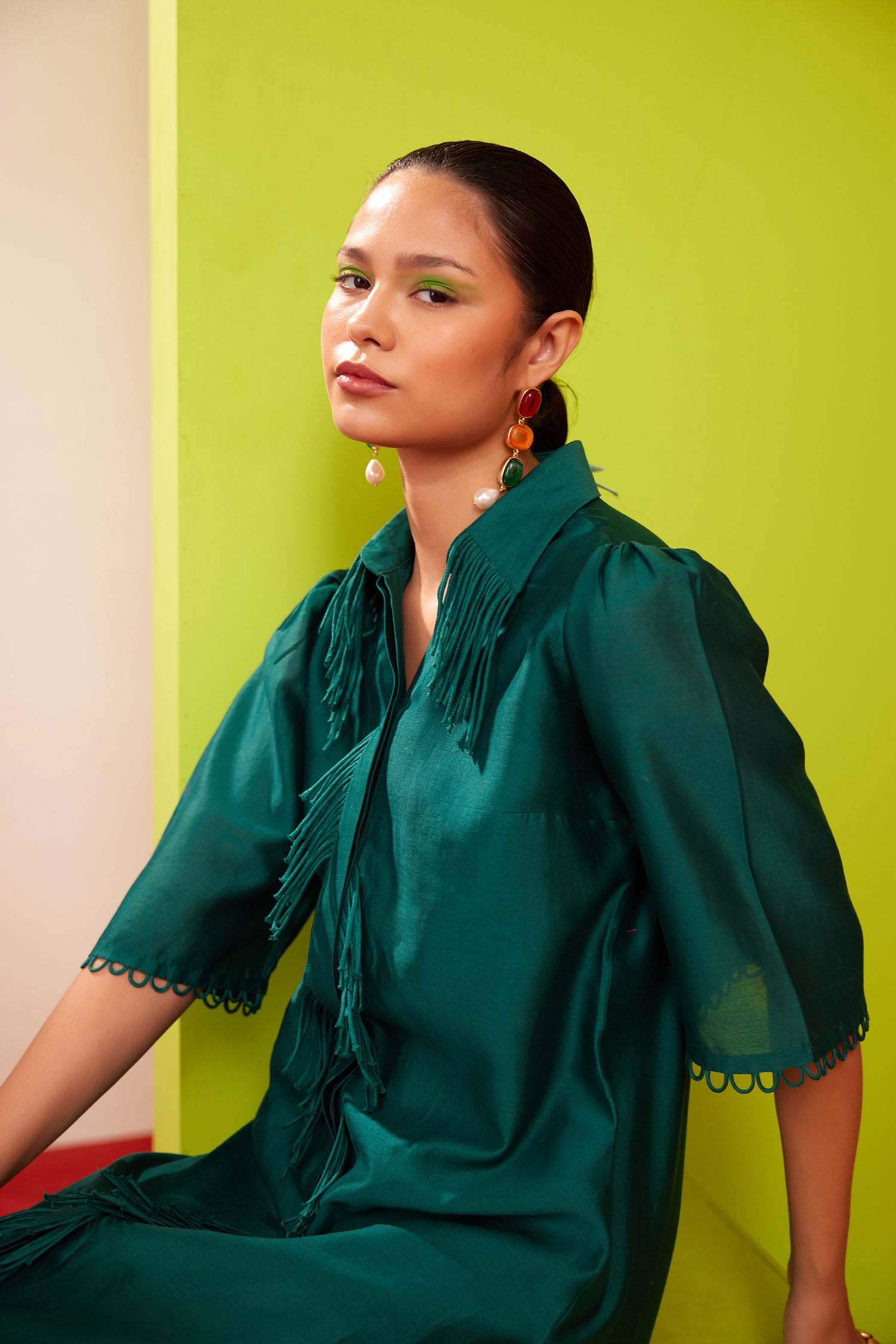 Terry - Handcrafted Fringed Dress