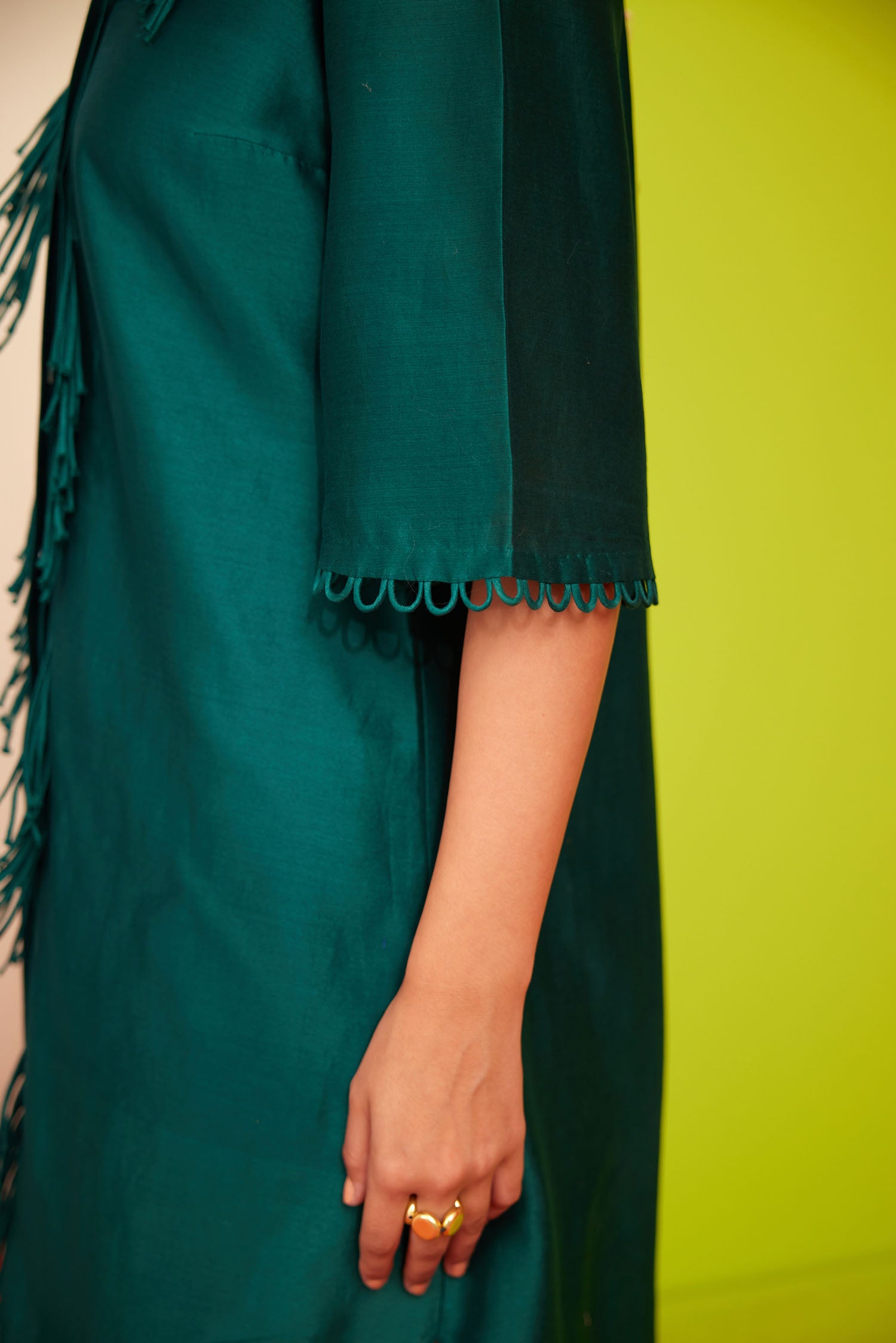 Terry - Handcrafted Fringed Dress