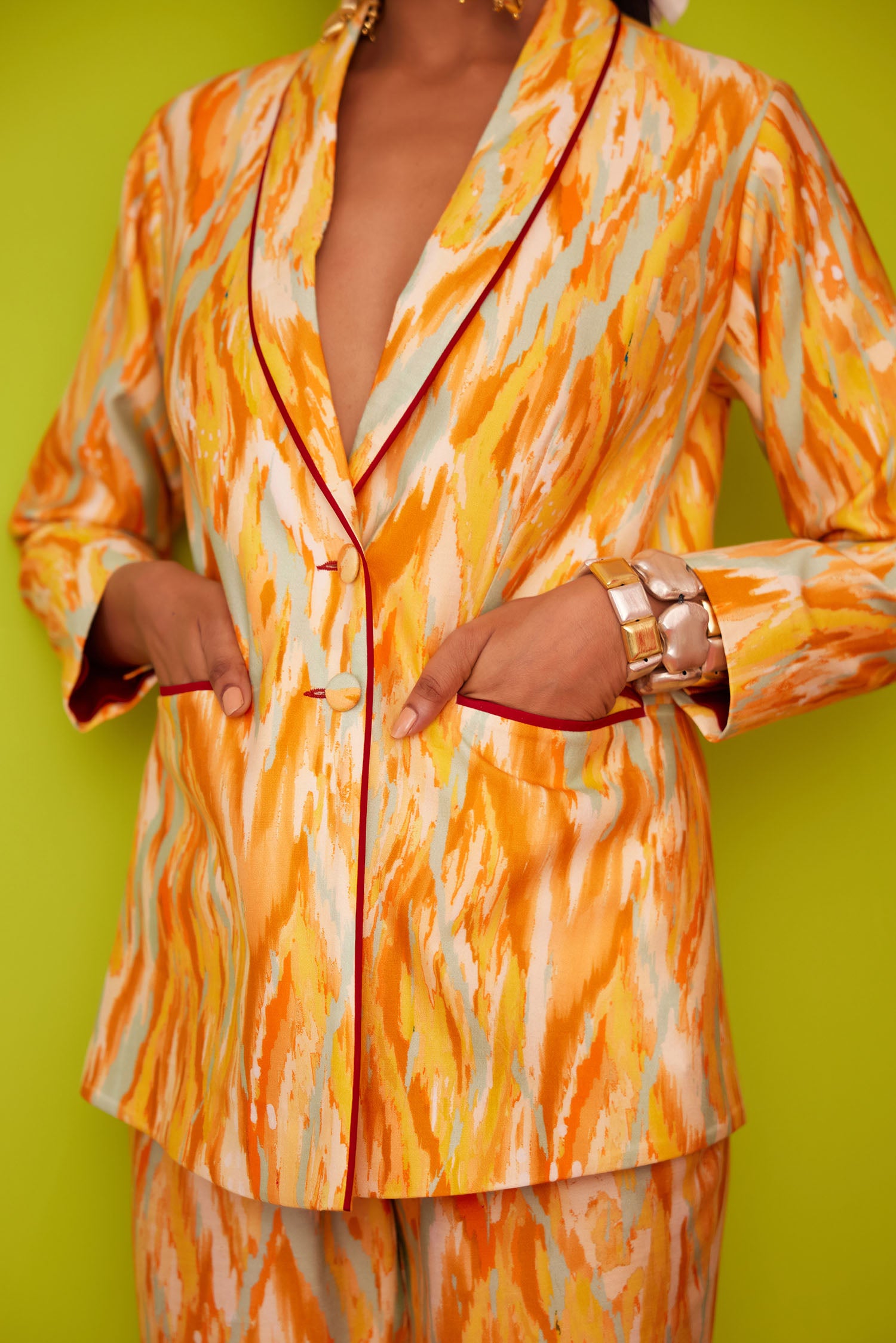 Dory - Printed Blazer Set