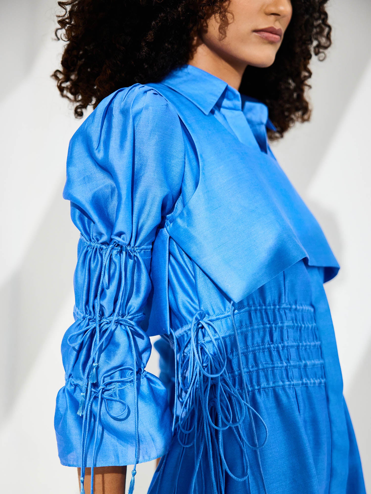 Hybrid Dazzle Tie-Up Dress With Bib