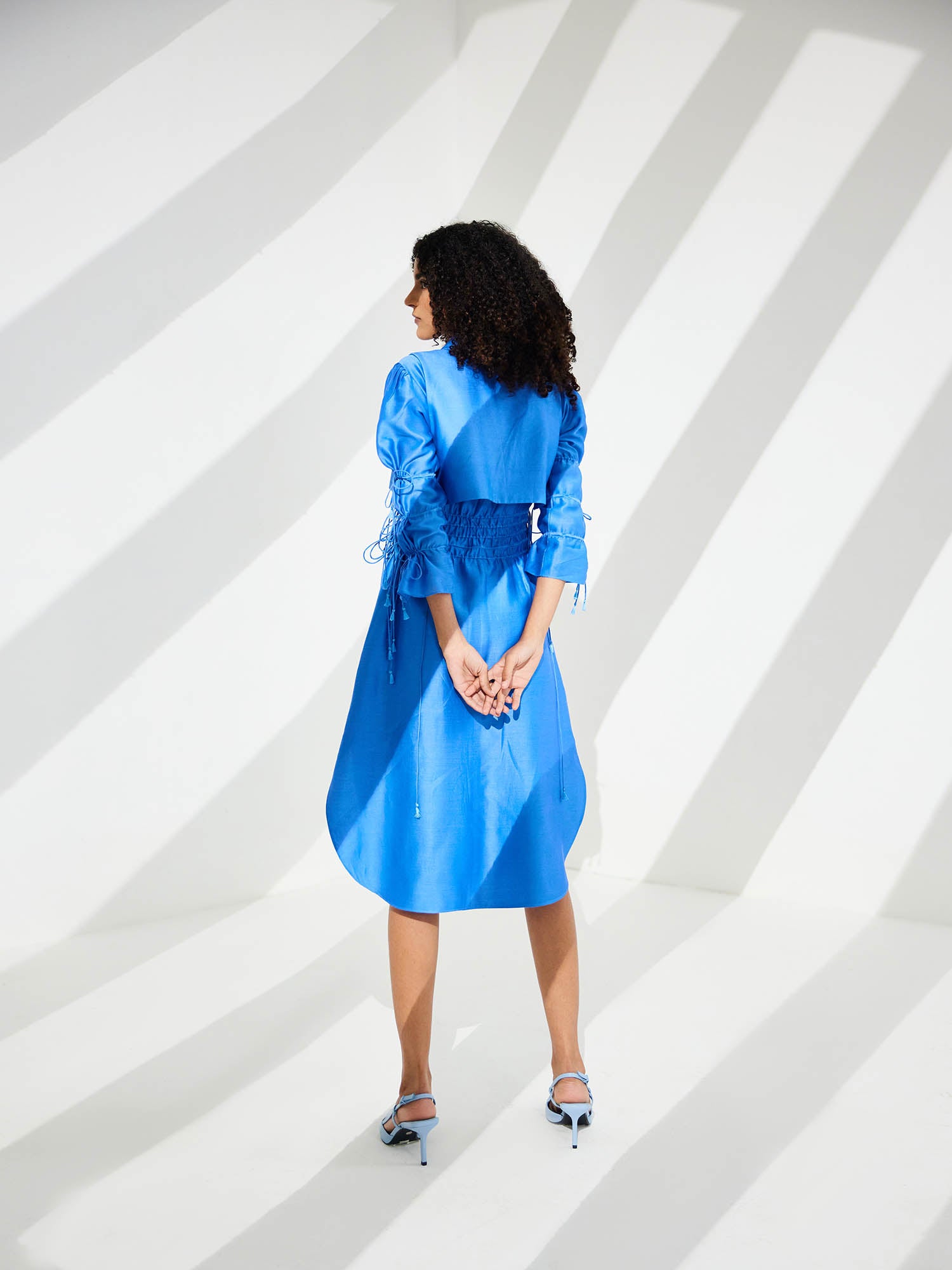 Hybrid Dazzle Tie-Up Dress With Bib