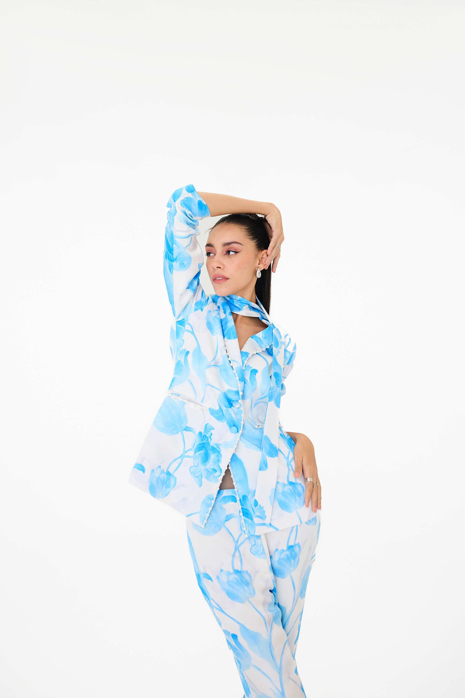 Frisco Tulipa Printed Blazer Set