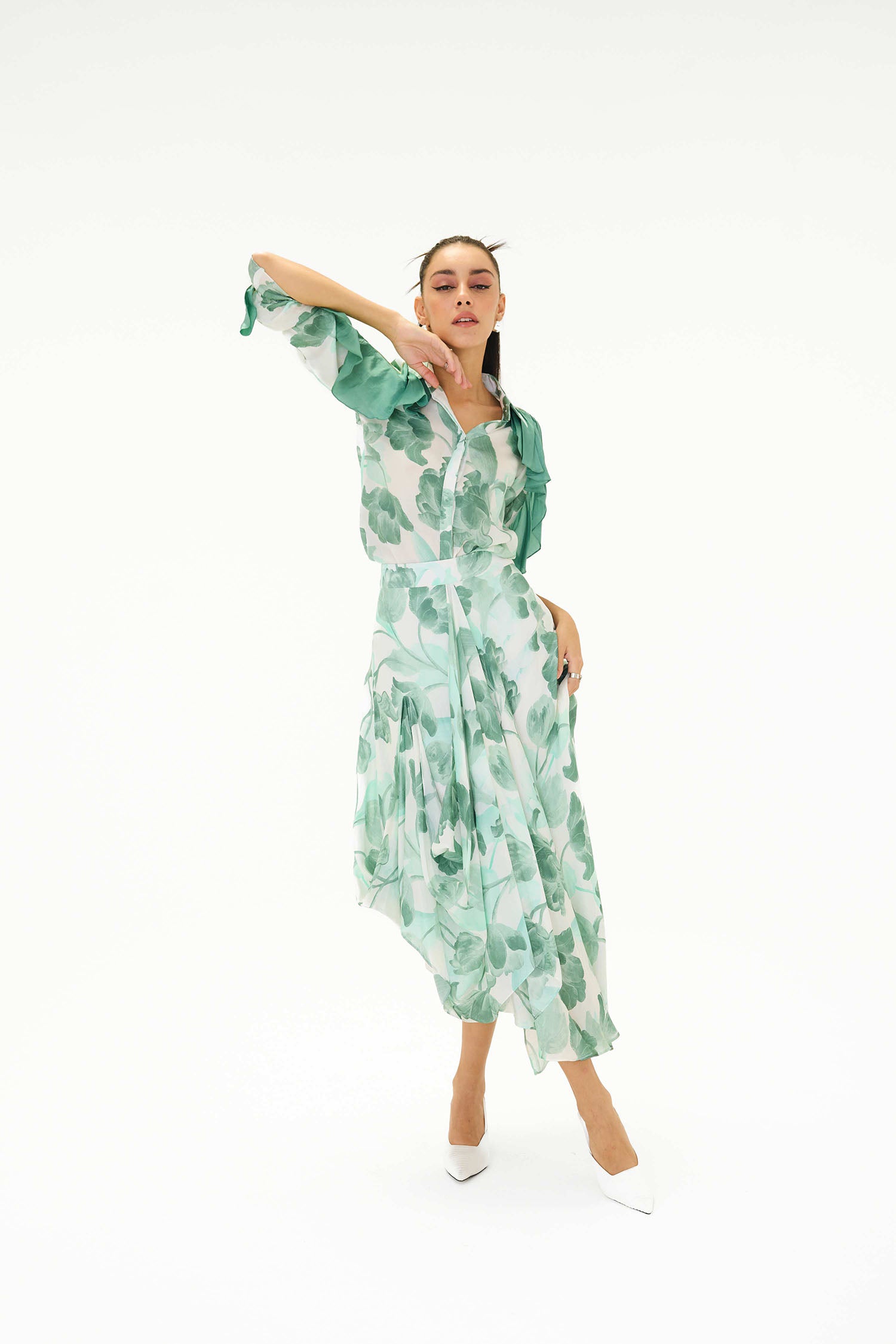 Como Printed Skirt Set