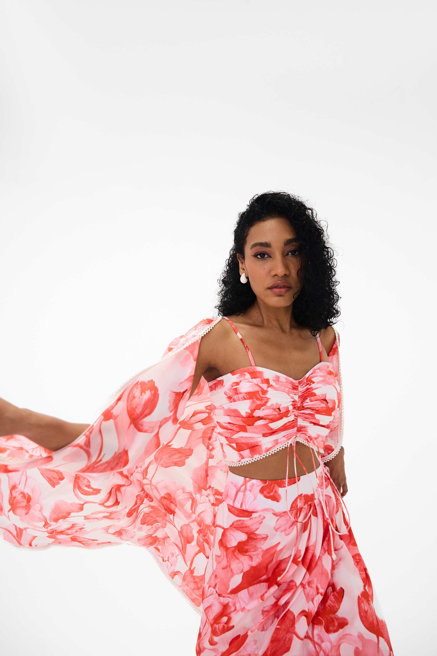 Issy Printed Skirt / Cape Set