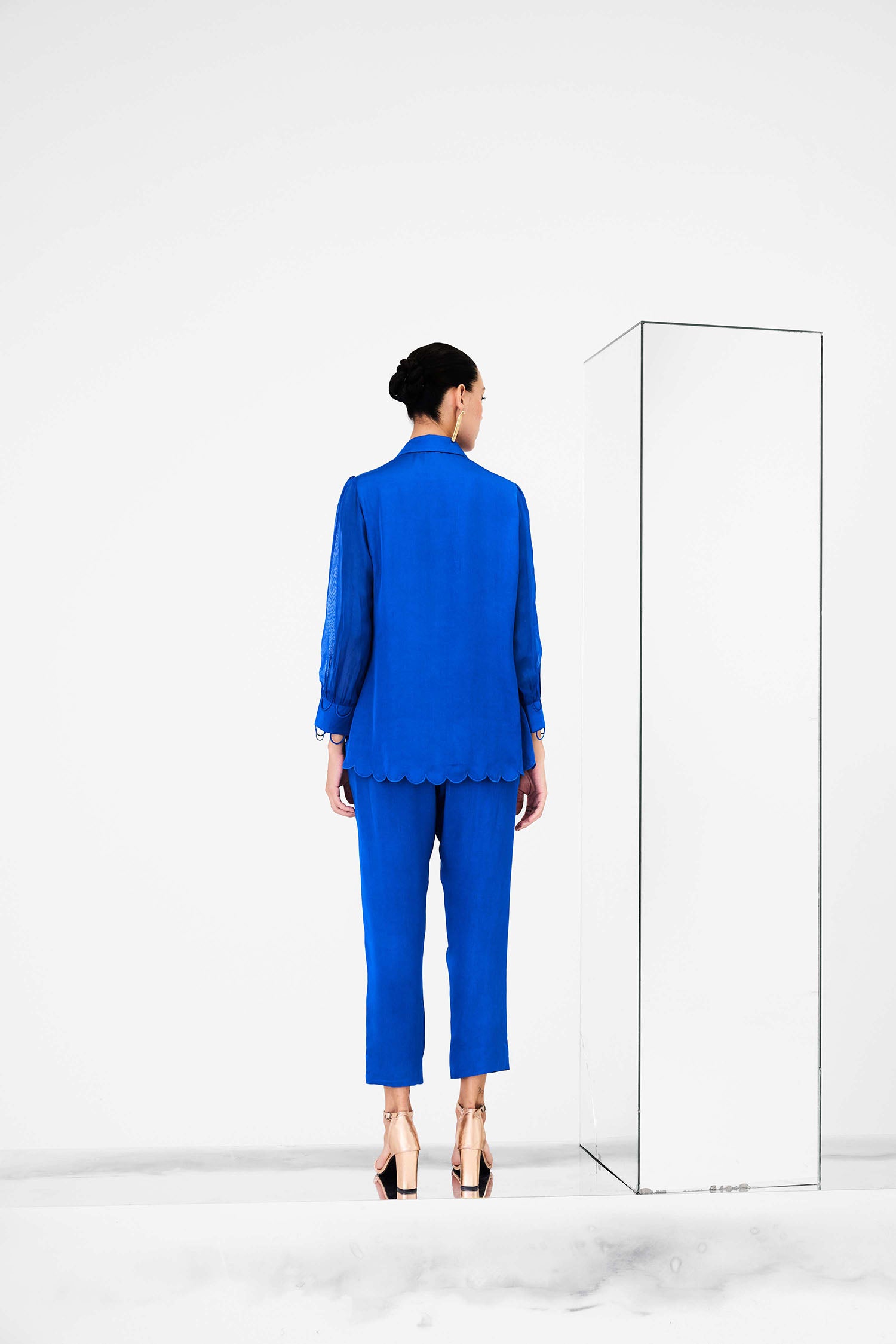 Ecru Detailed Fringed Co-ord