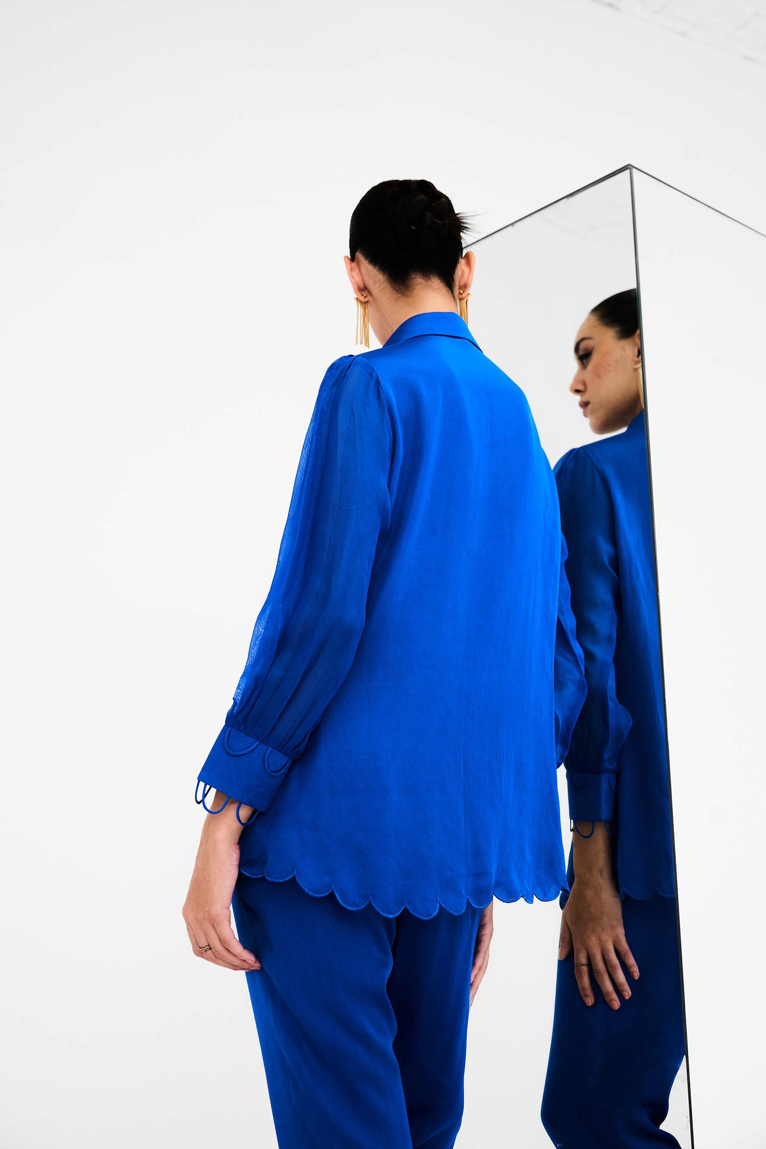 Ecru Detailed Fringed Co-ord