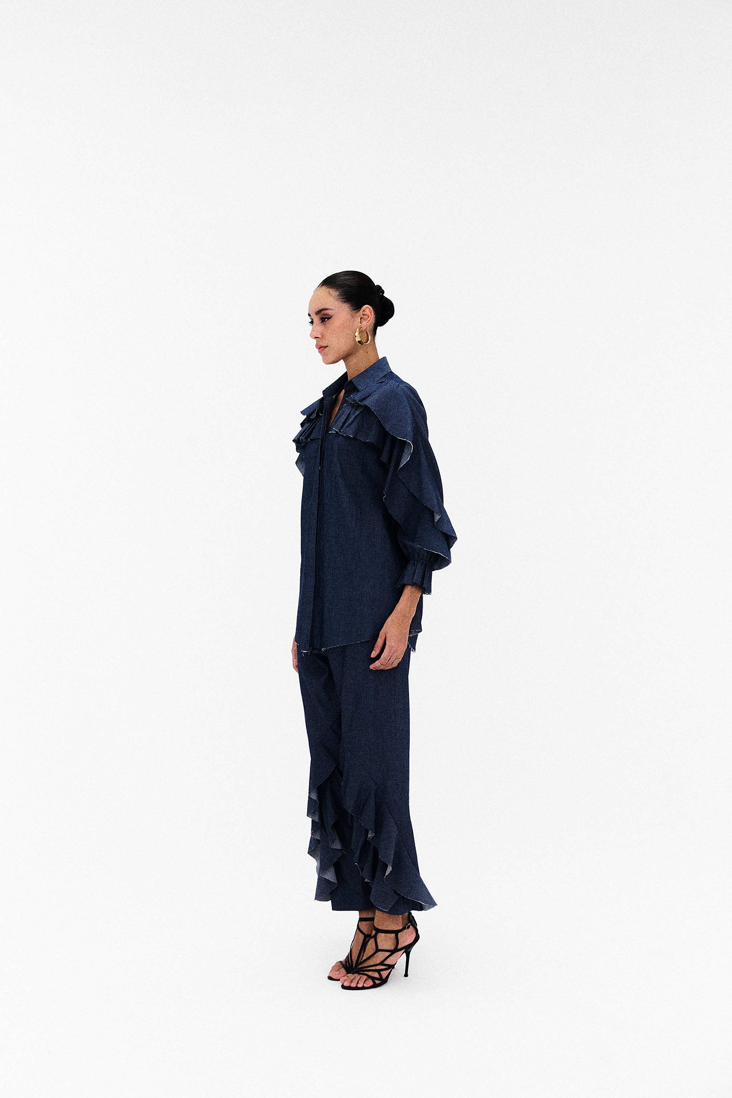 Doris Ruffle Denim Co-ord