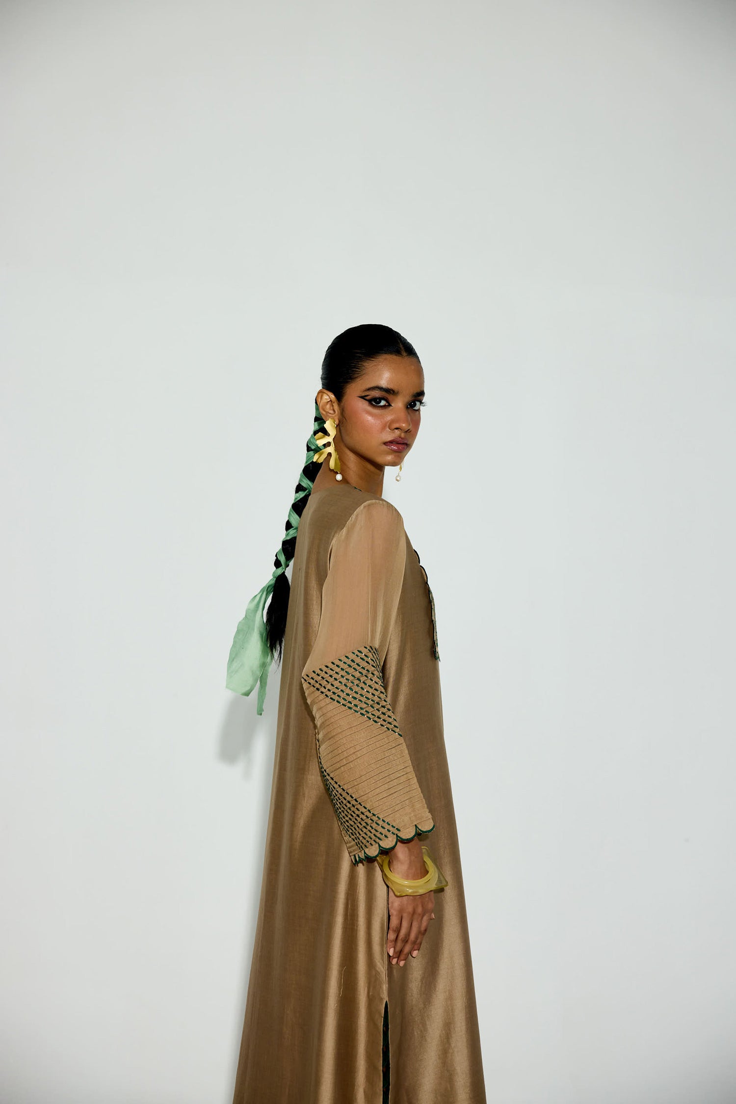 Paloma - Vintage Beige Kaftan Straight Dress