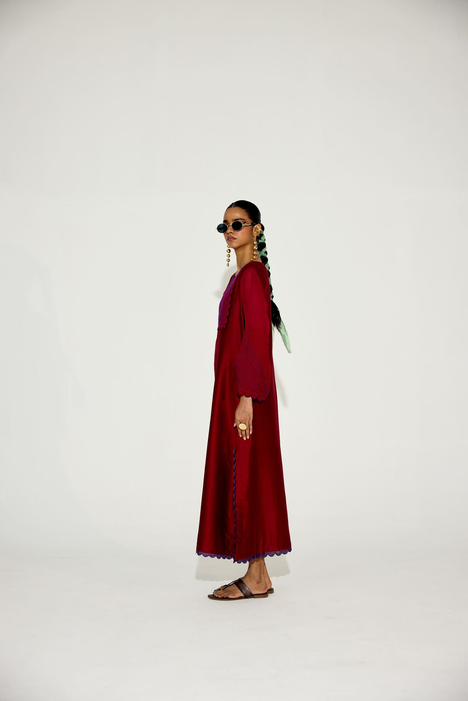 Paloma - Signature Red Kaftan Straight Dress