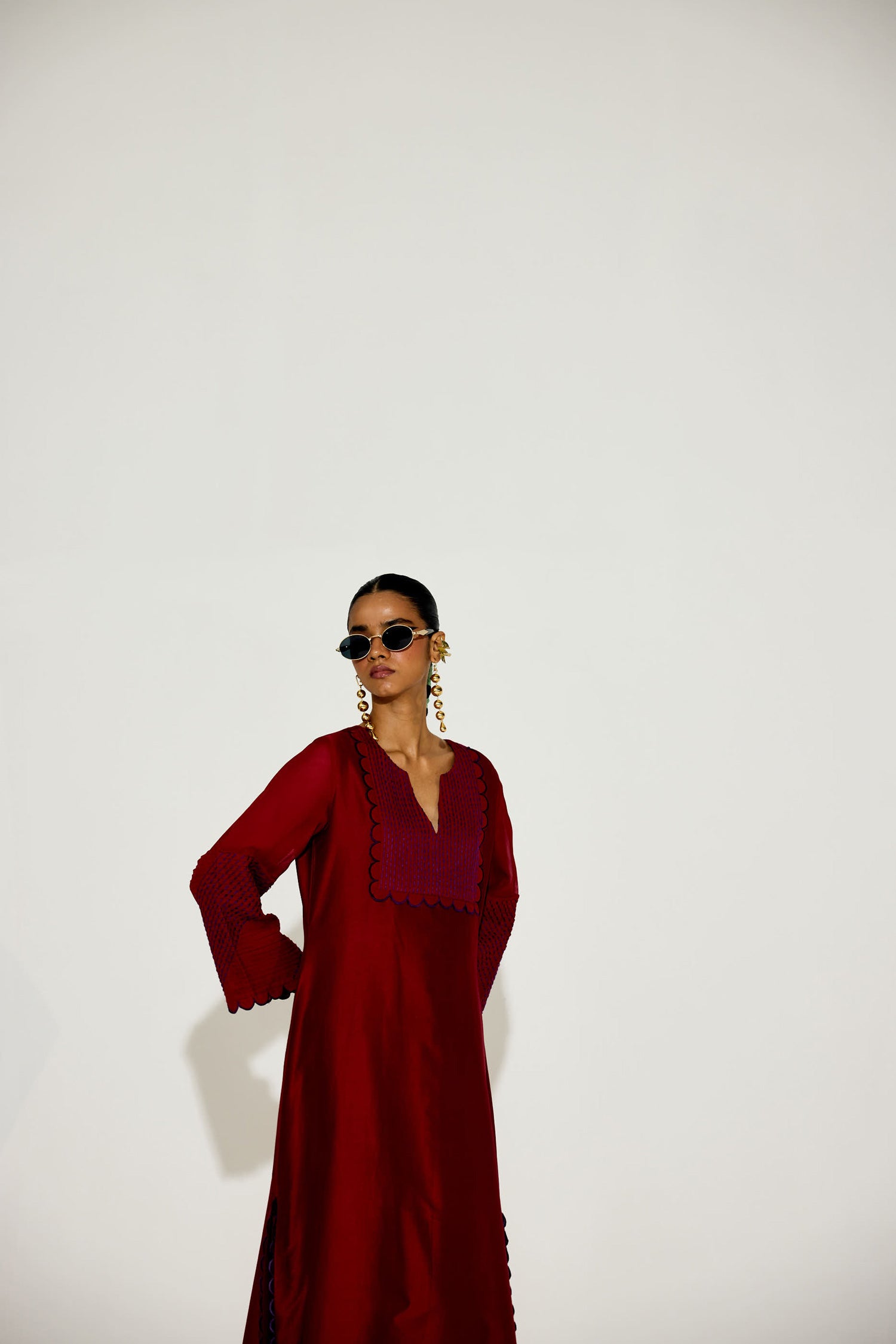 Paloma - Signature Red Kaftan Straight Dress