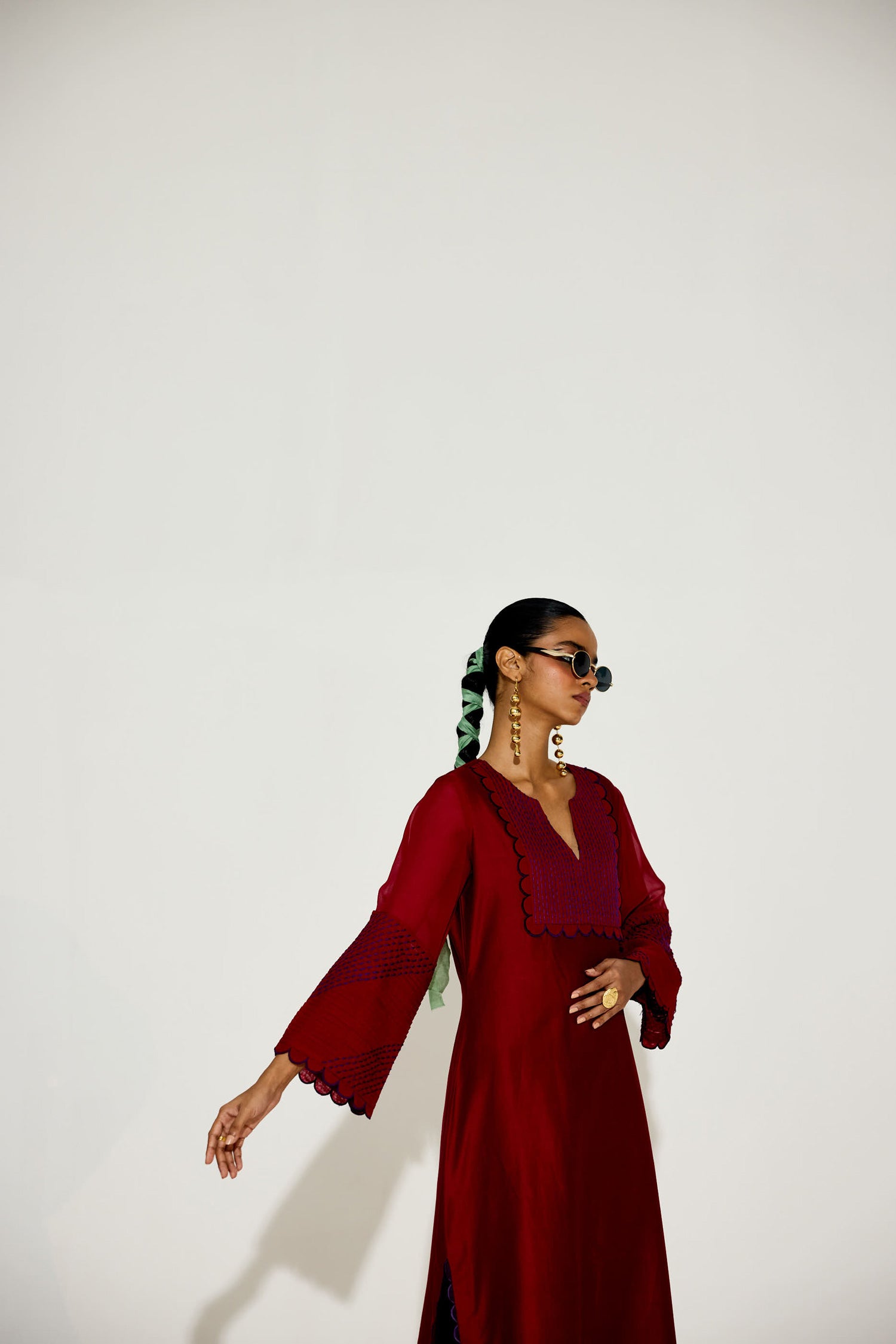 Paloma - Signature Red Kaftan Straight Dress