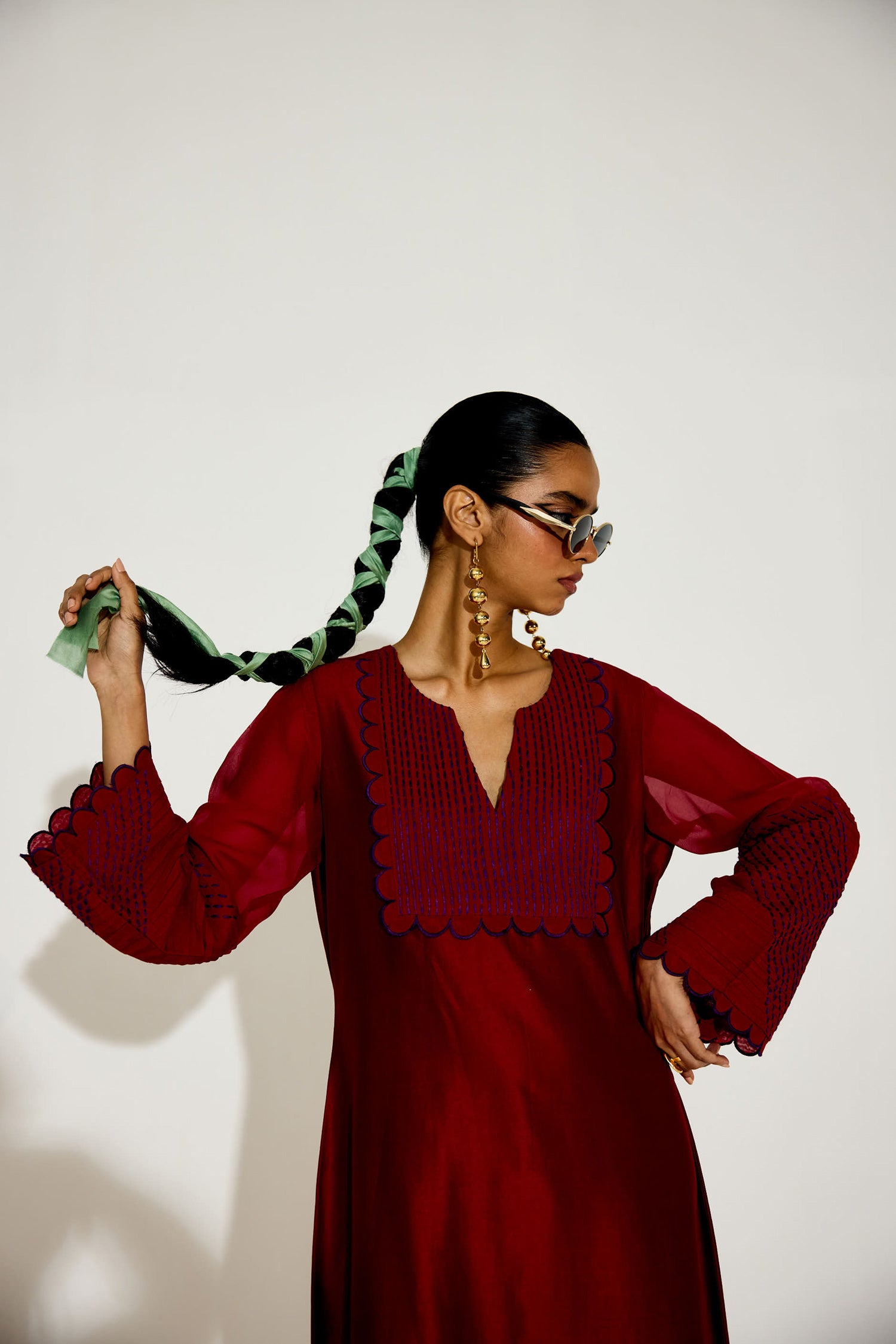 Paloma - Signature Red Kaftan Straight Dress