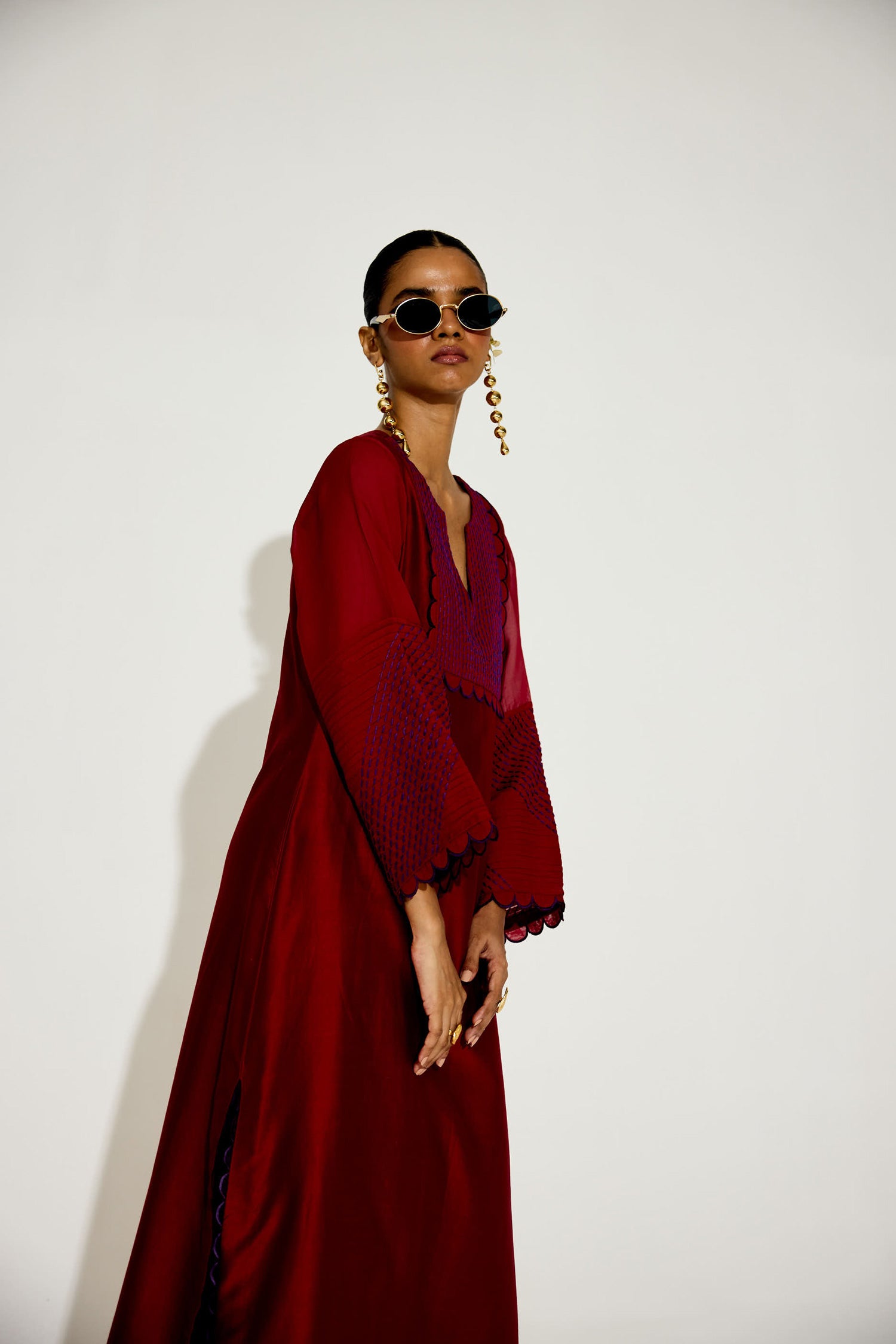 Paloma - Signature Red Kaftan Straight Dress