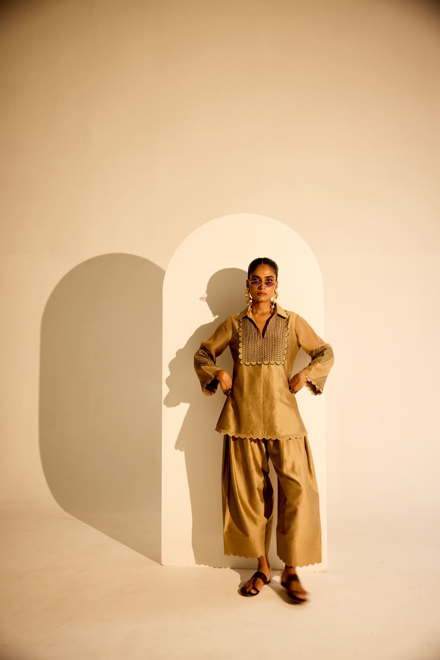 Zara Farshi Co-ord (Vintage Beige)