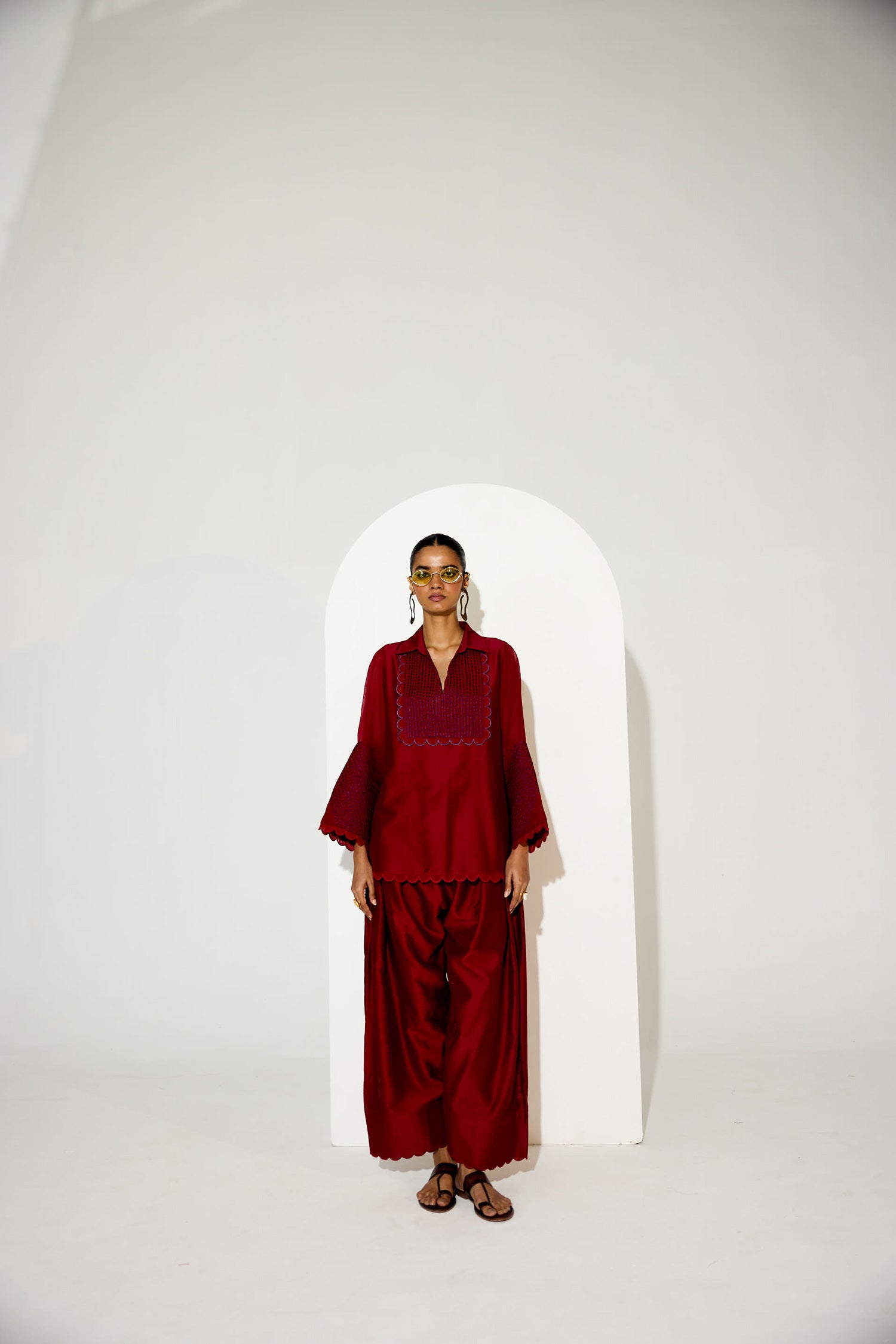 Zara Farshi Co-ord (Signature Red)