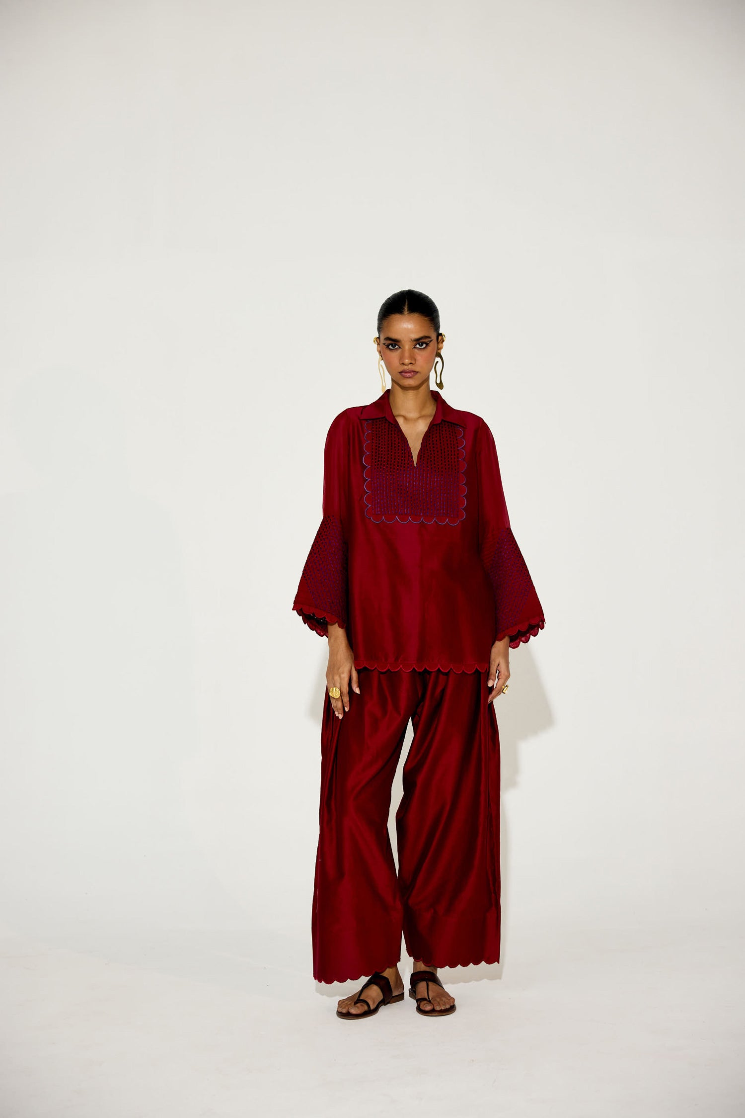 Zara Farshi Co-ord (Signature Red)