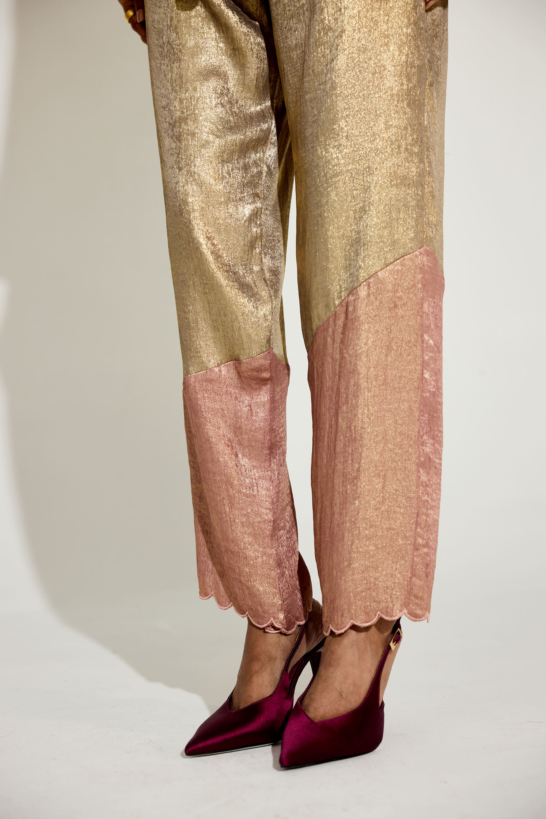 BIBA Metallic Pant Suit