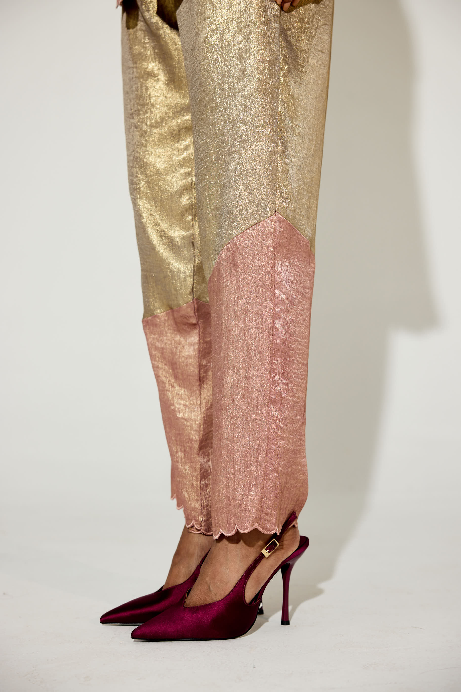 BIBA Metallic Pant Suit