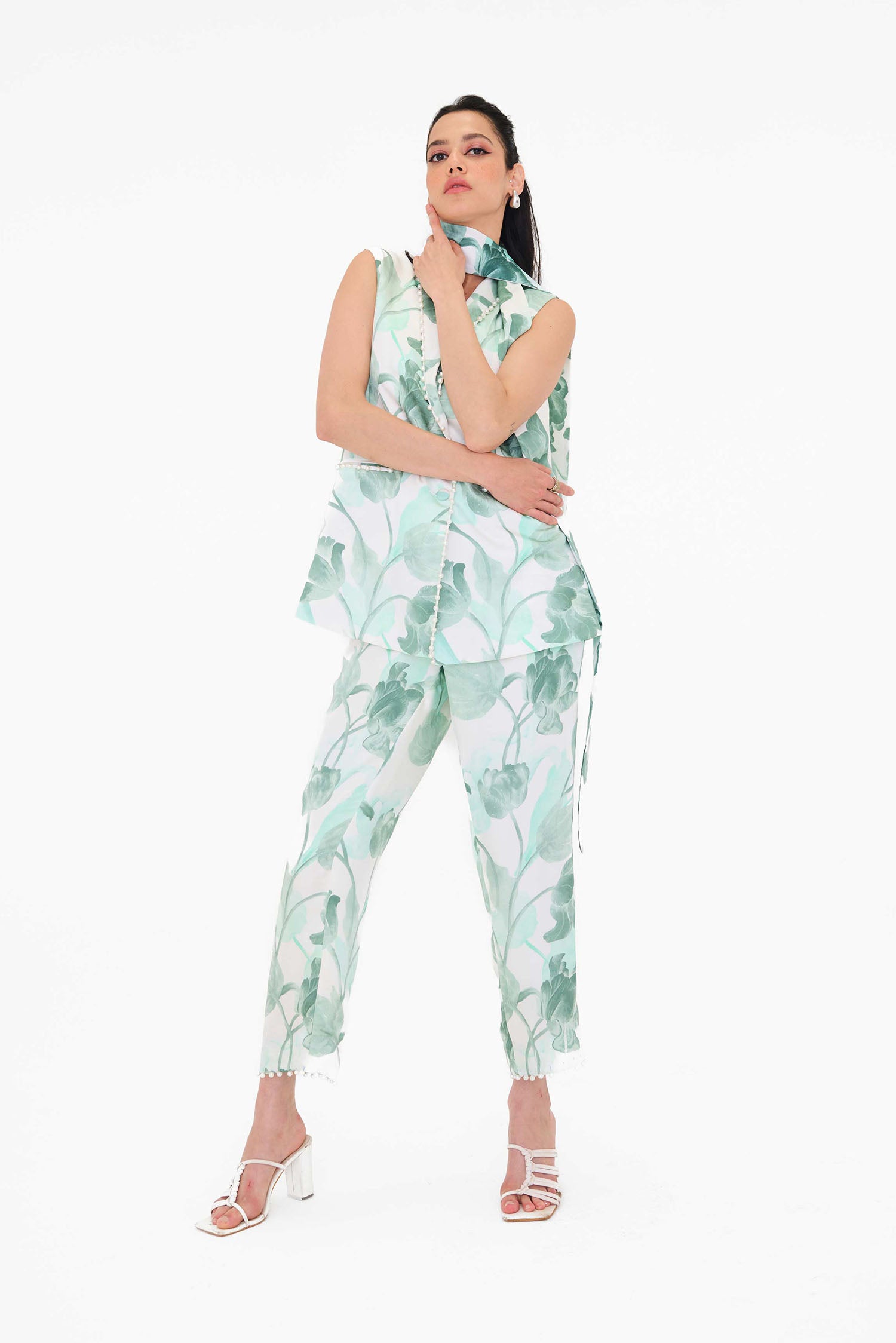 Frisco Tulipa Printed Blazer Set