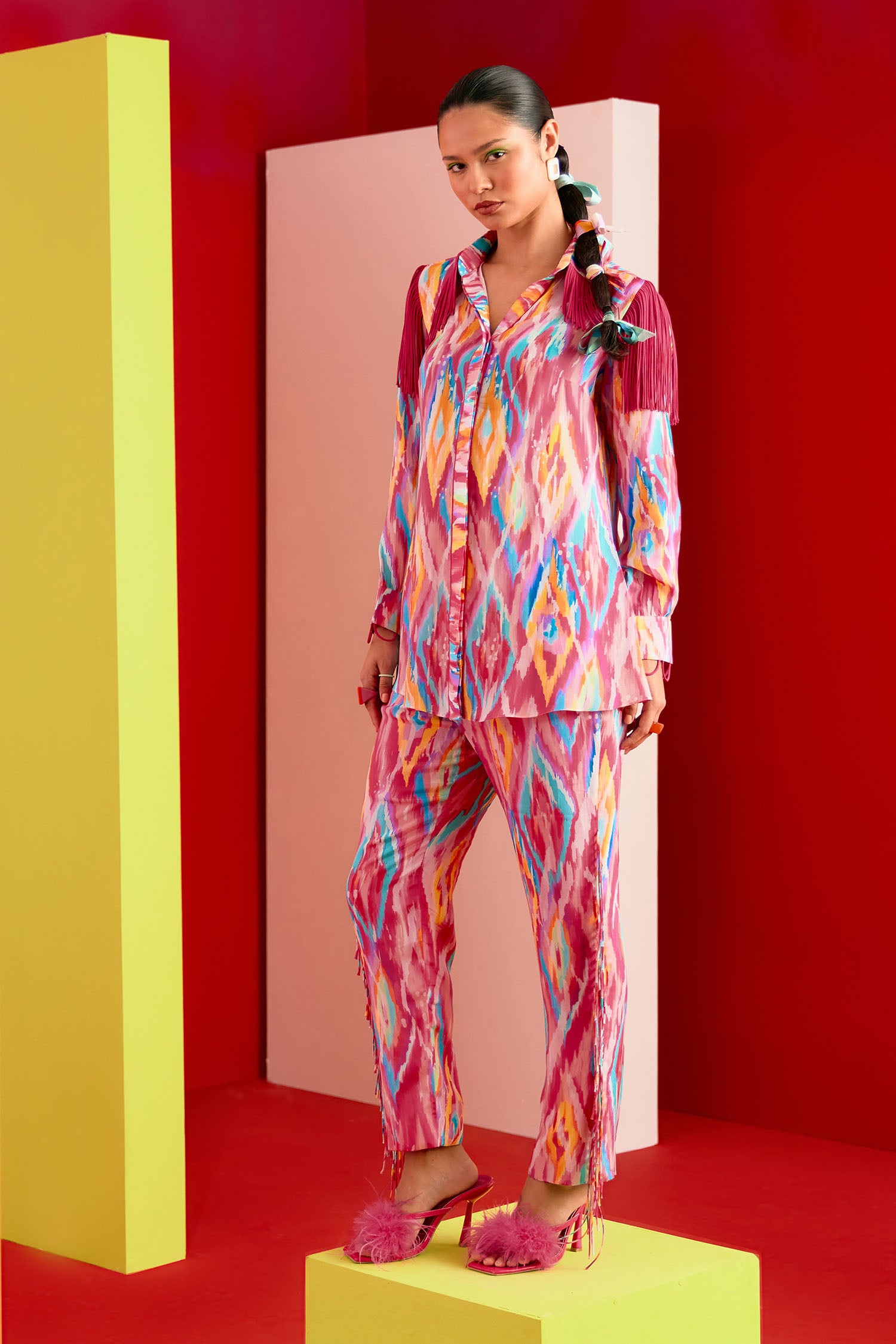 Bomba Printed & Fringed Co-ord