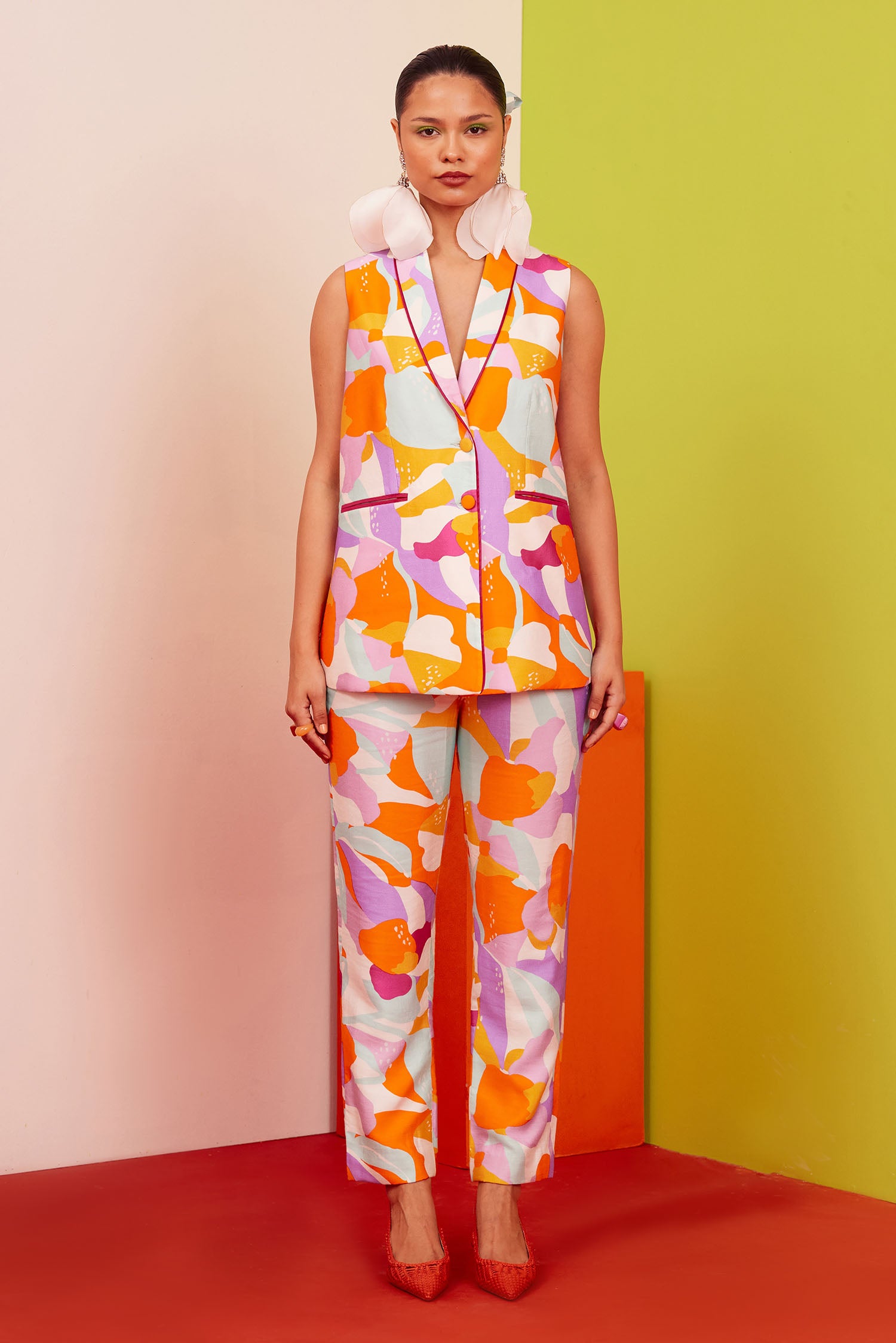 Dan-Dan Printed Pant Suit