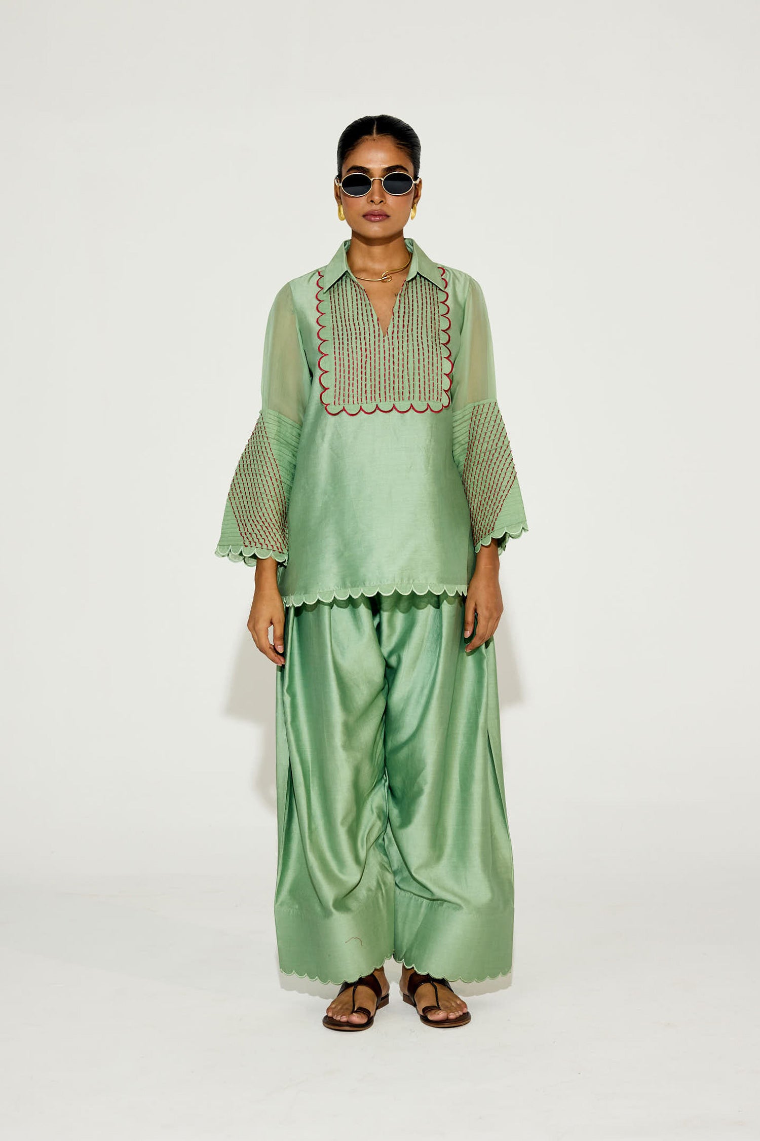 Zara Farshi Co-ord (Sage)
