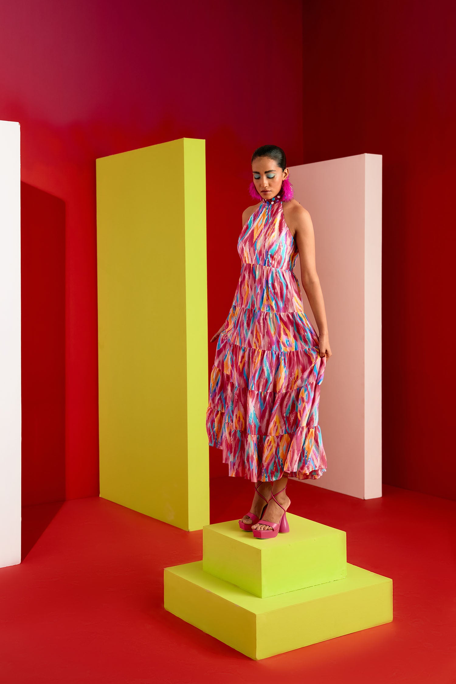 Sprightly Printed Maxi Dress