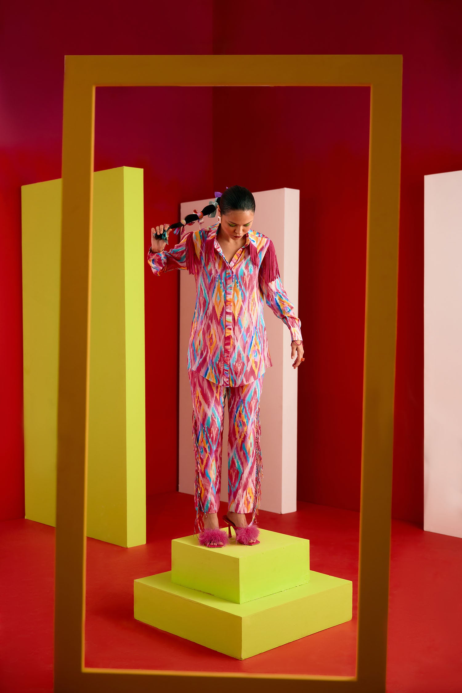 Bomba Printed & Fringed Co-ord