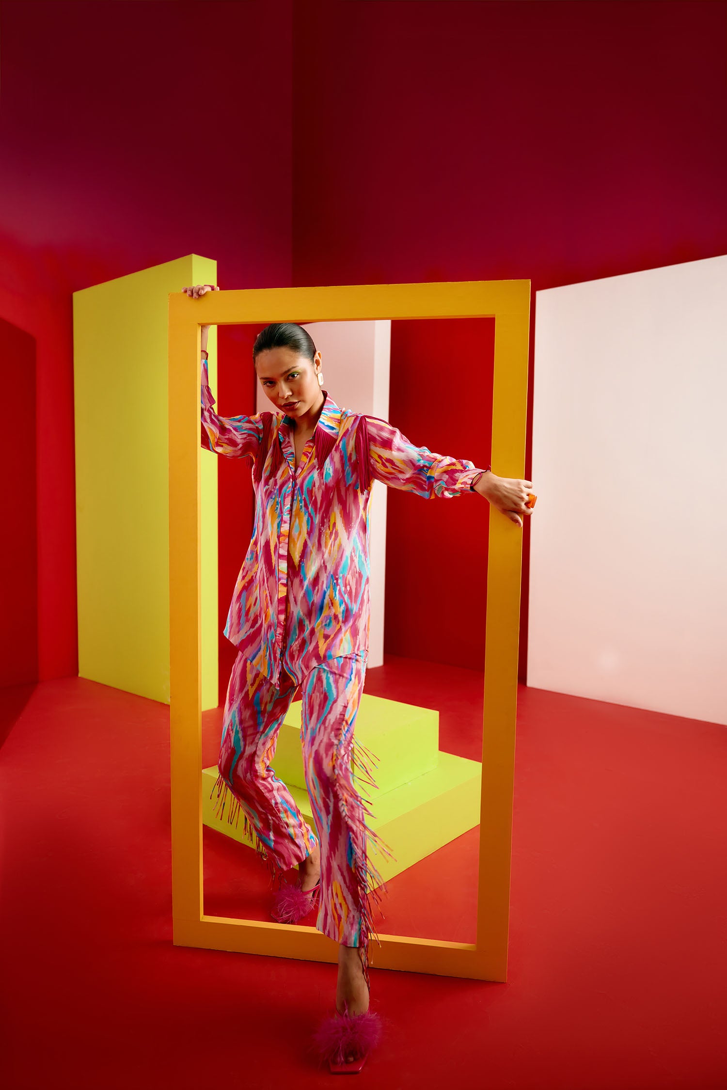Bomba Printed & Fringed Co-ord