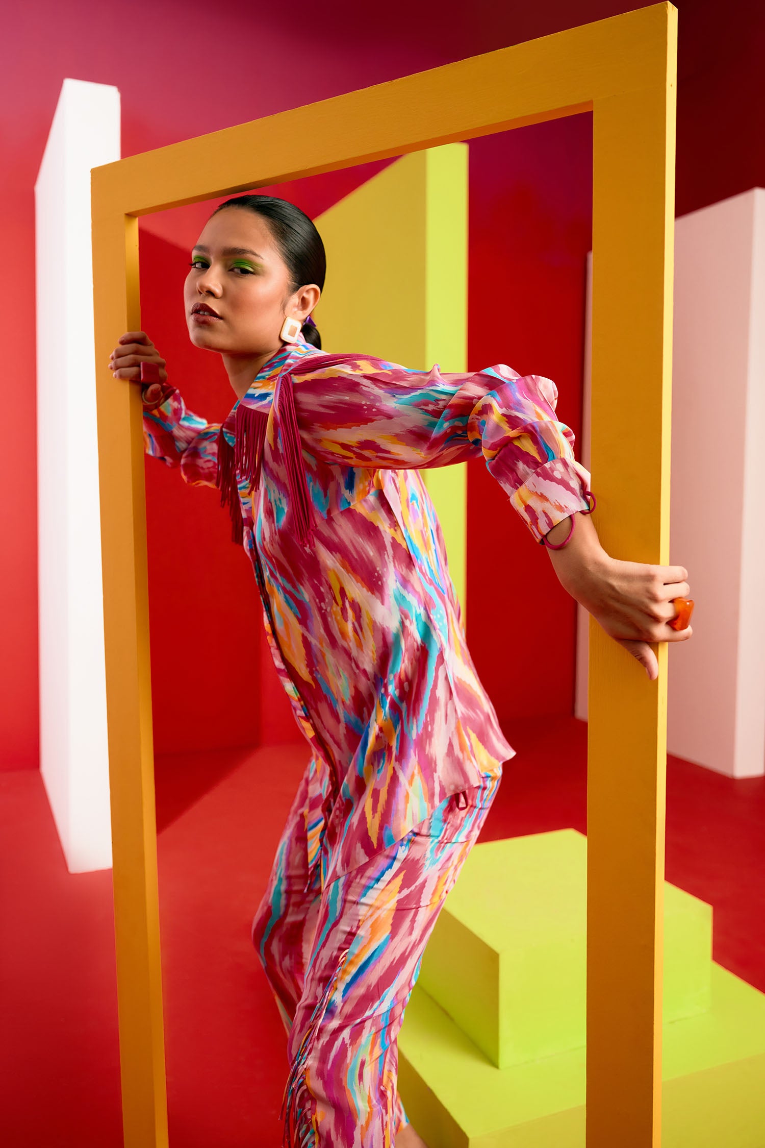 Bomba Printed & Fringed Co-ord