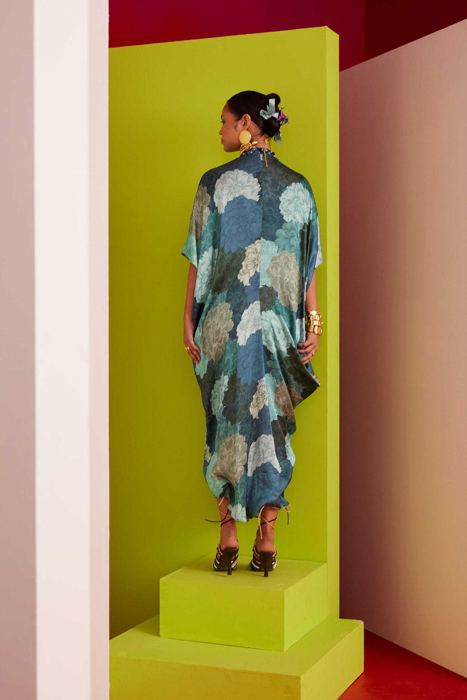 Mia - Printed & Fringed Kaftan