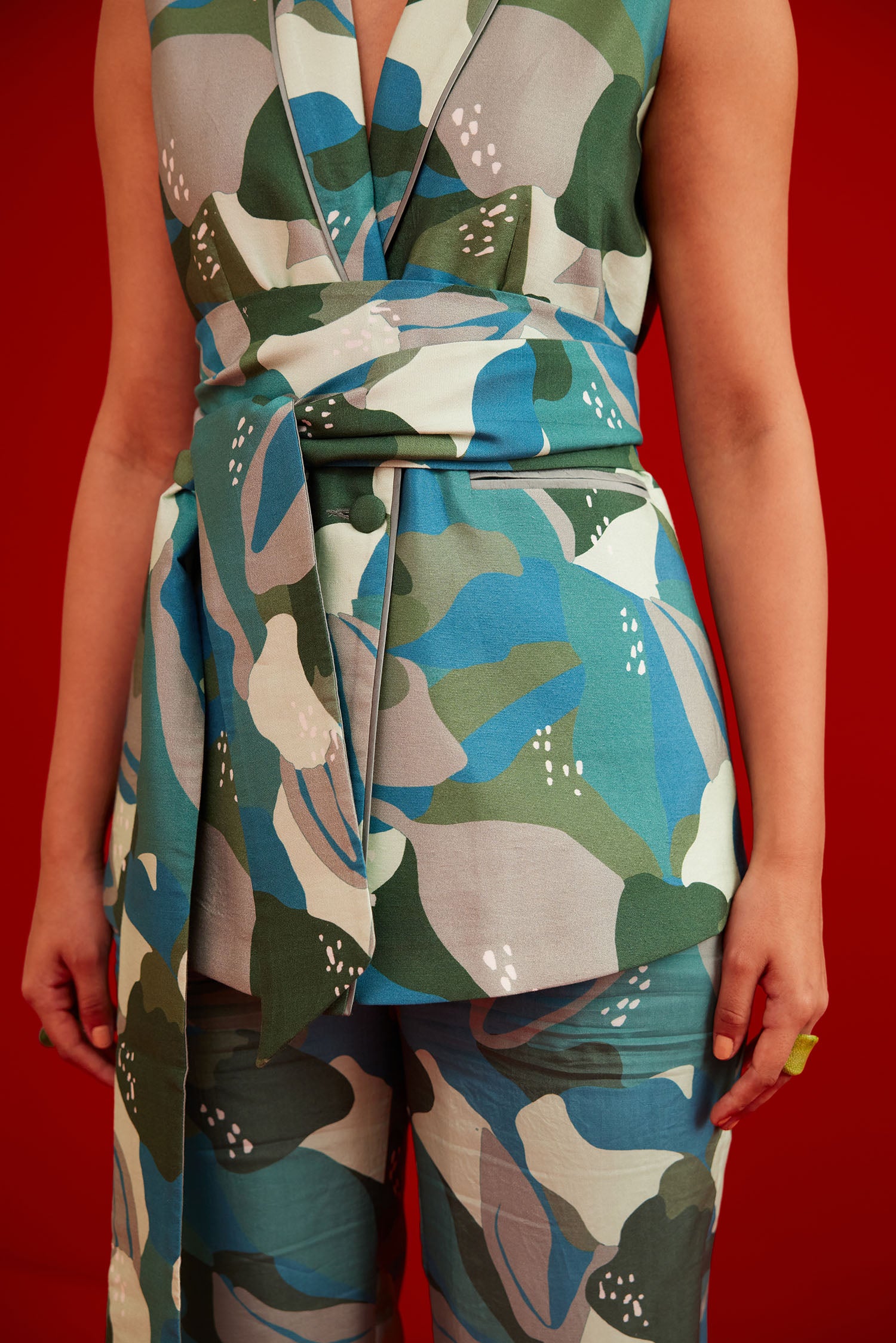 Dan-Dan Printed Pant Suit