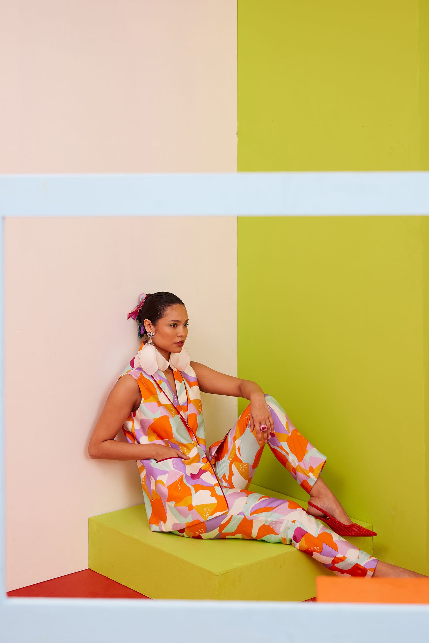 Dan-Dan Printed Pant Suit