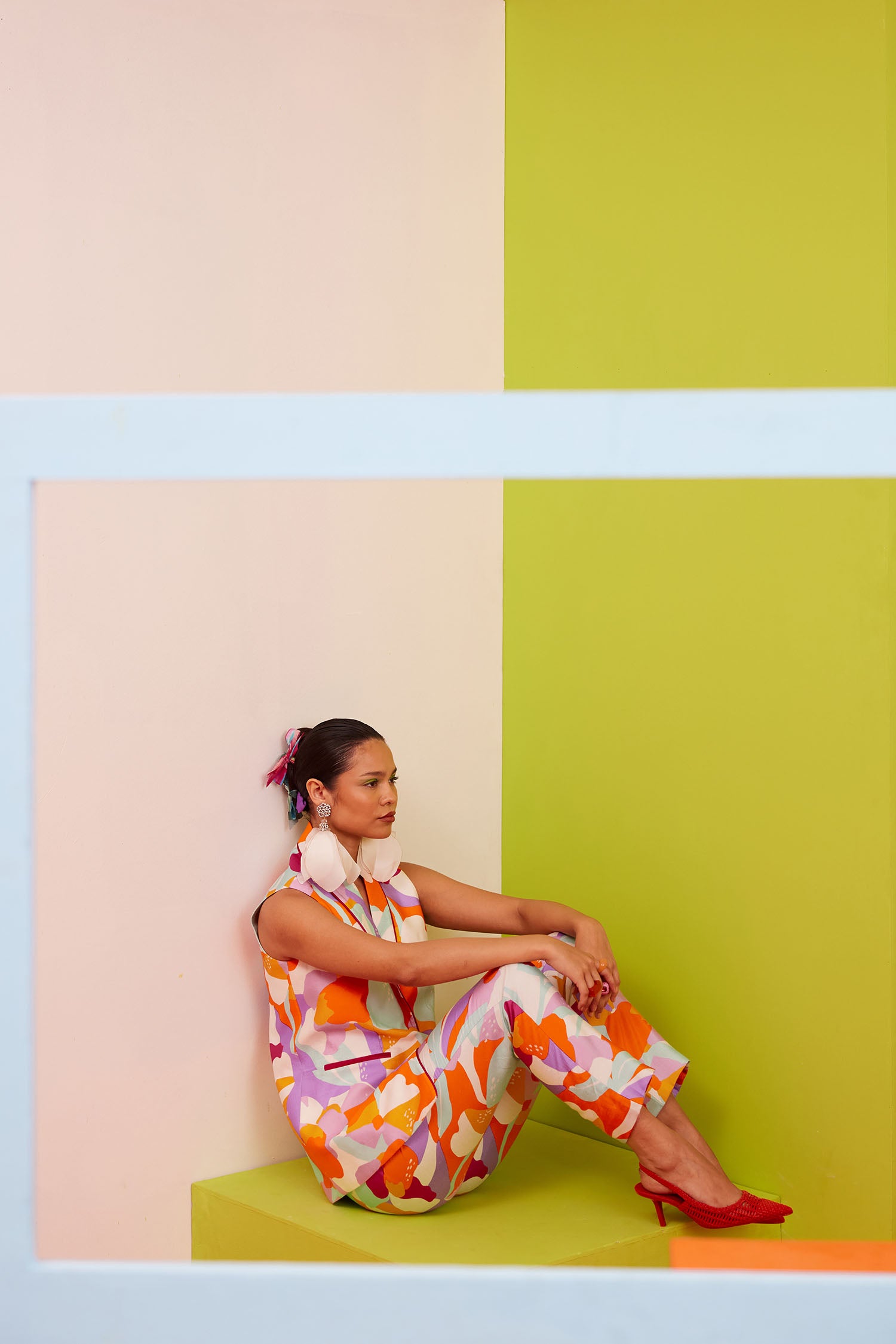 Dan-Dan Printed Pant Suit