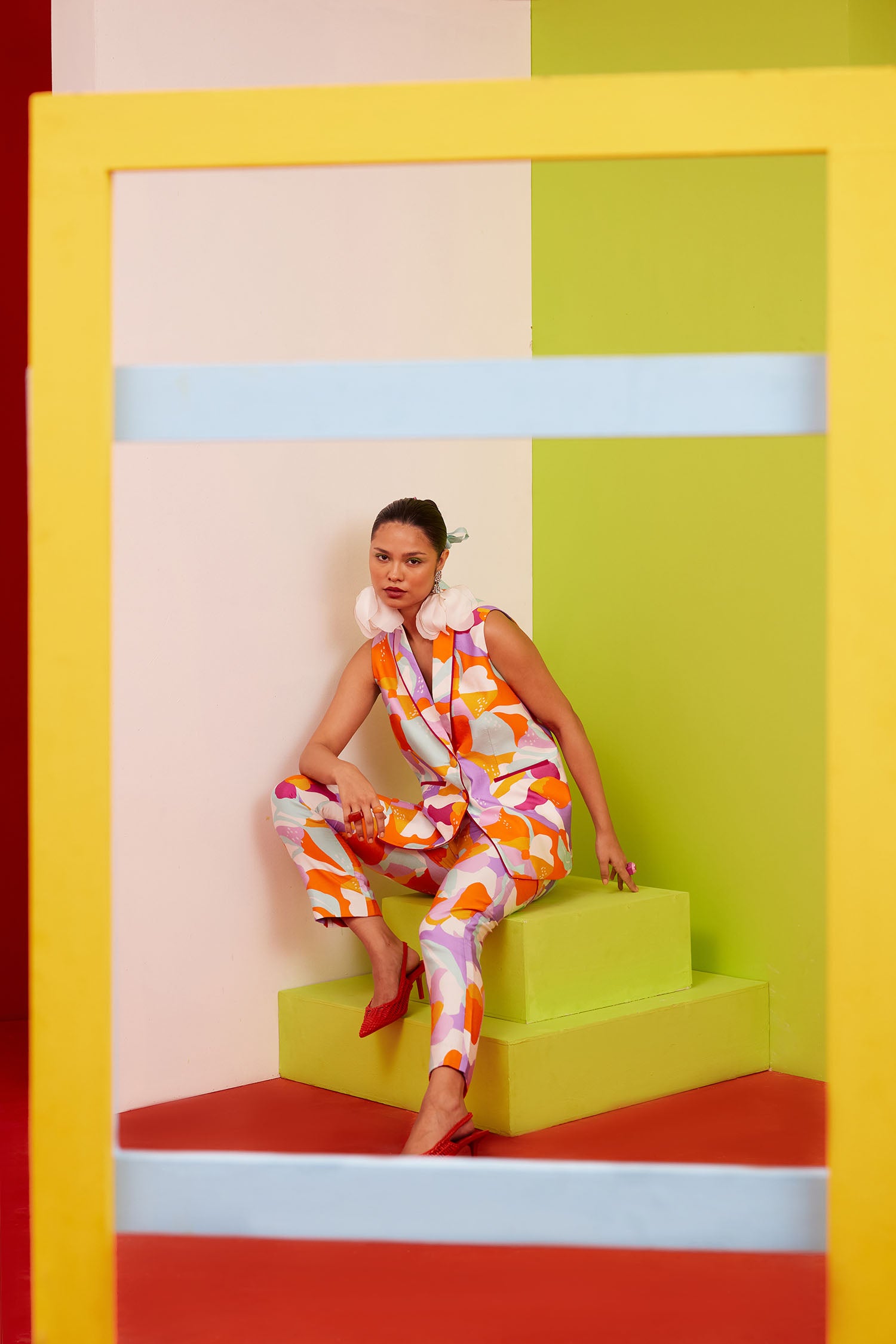 Dan-Dan Printed Pant Suit